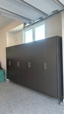 John B upgraded his garage with cabinets and Banner Garage Floor