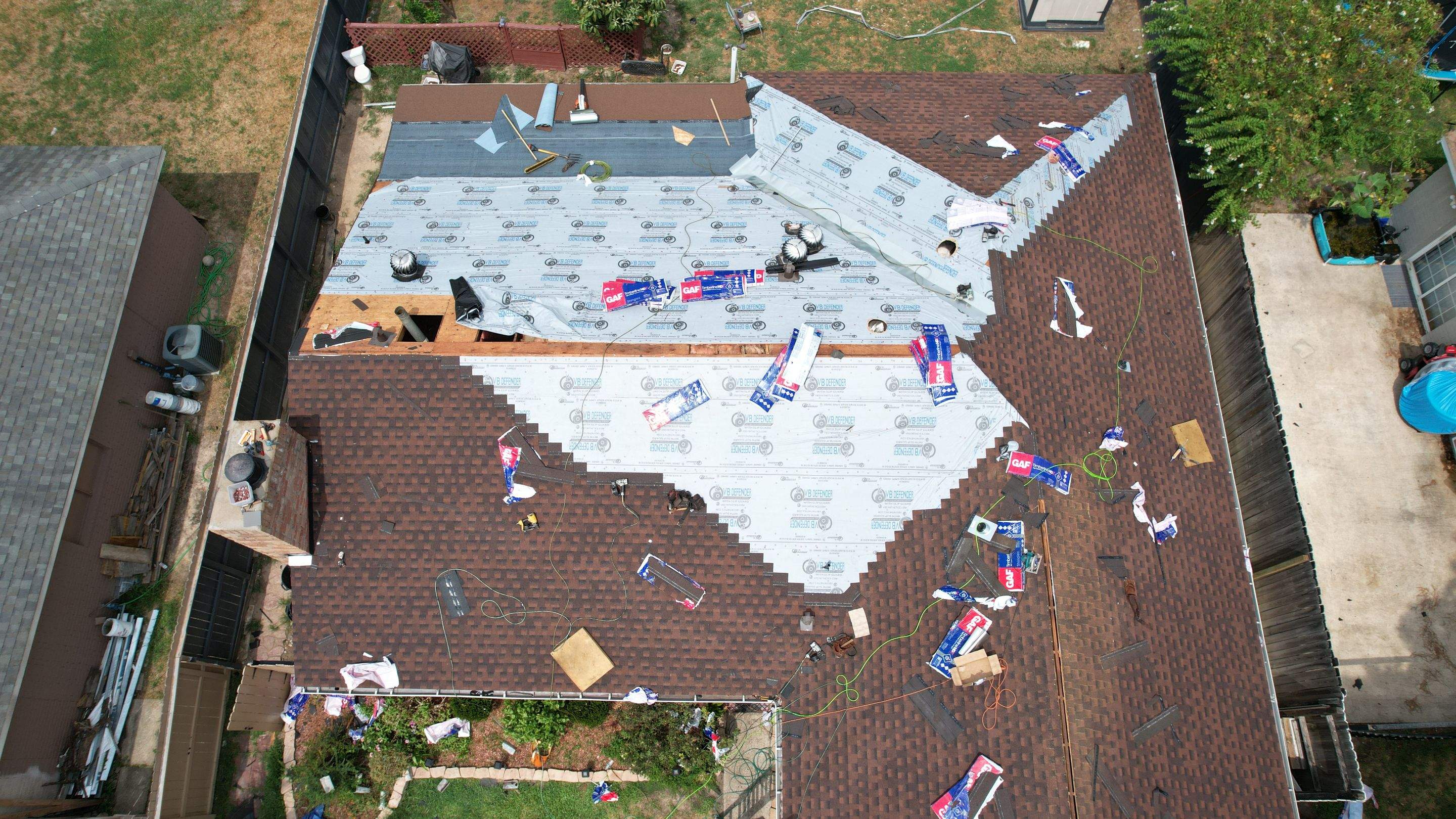 GAF Timberline HDZ Hickory Roof Replacement — Houston, TX by PL Roofing & SB Roofing, LLC.