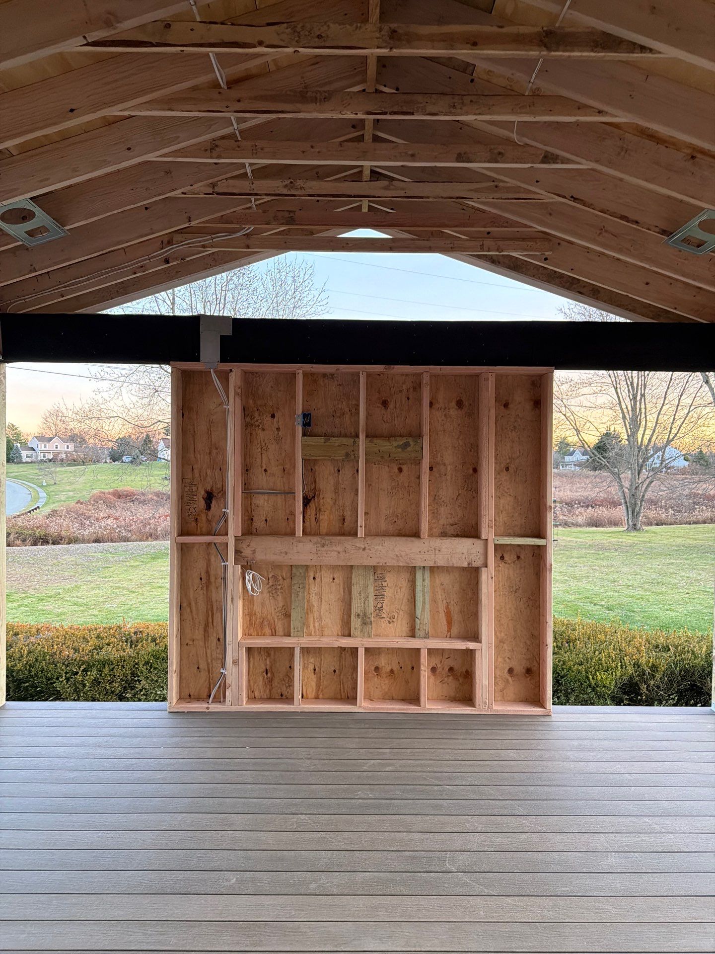 New Deck With a Roof and TV Mount in Raritan, New Jersey by deck guardian
