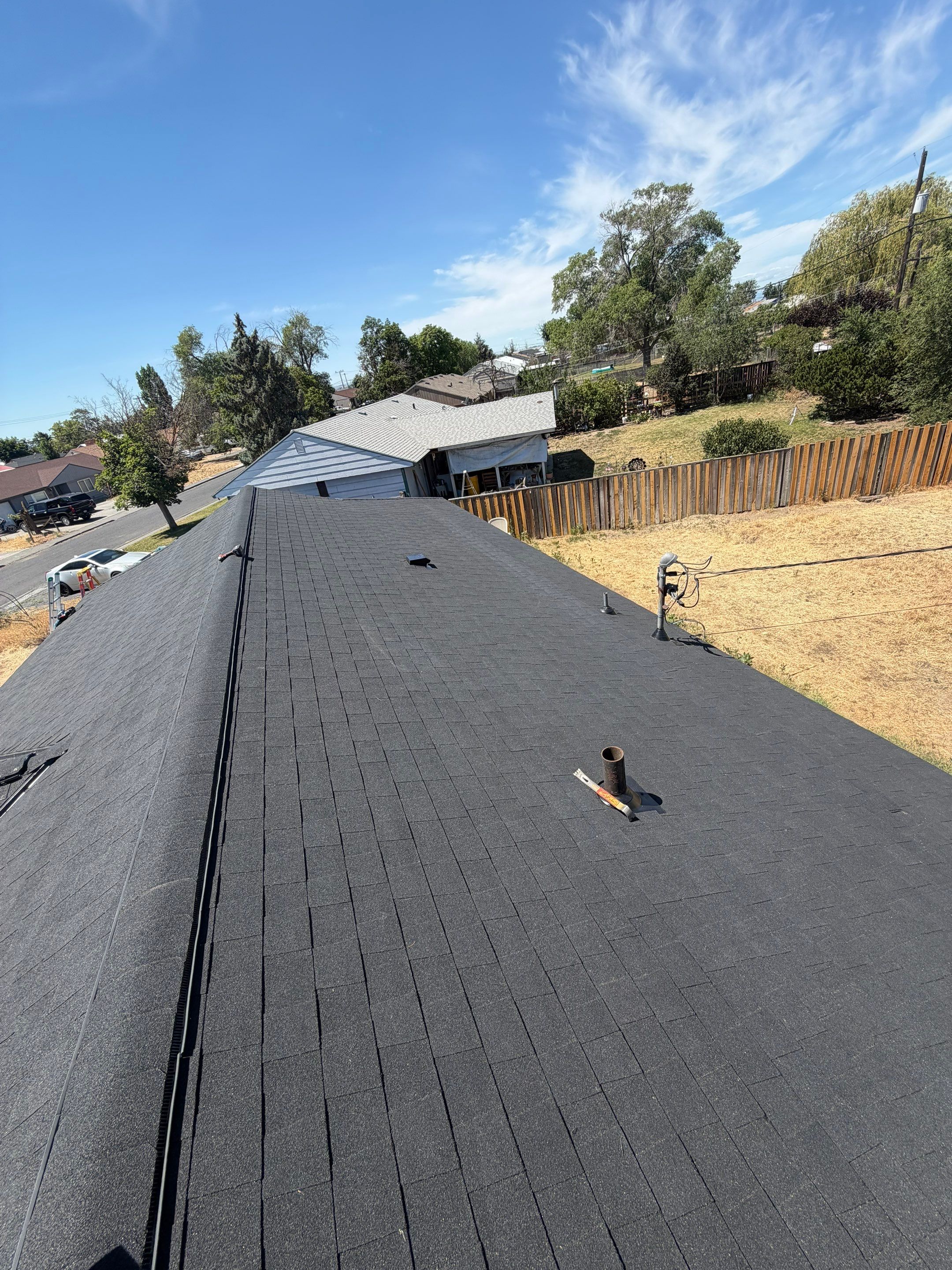 Complete Residential Roof Replacement and Sheathing Repair in Pershing Rd Moses Lake, WA 98837 The Denali System - Certainteed Landmark® Shingle - Cinder Black by Alpine Roofing