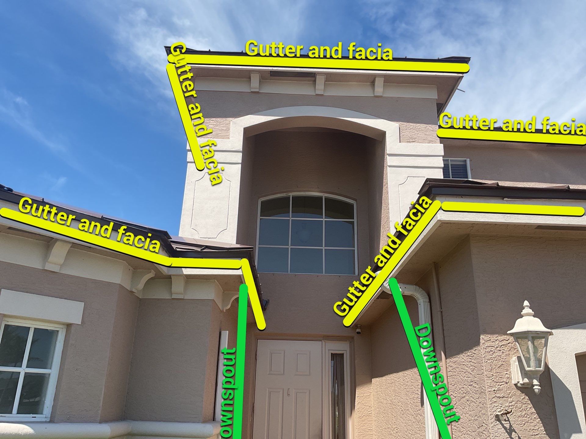 Brown Seamless Gutters using Royal Brown in Cape Coral by Gutter Professors