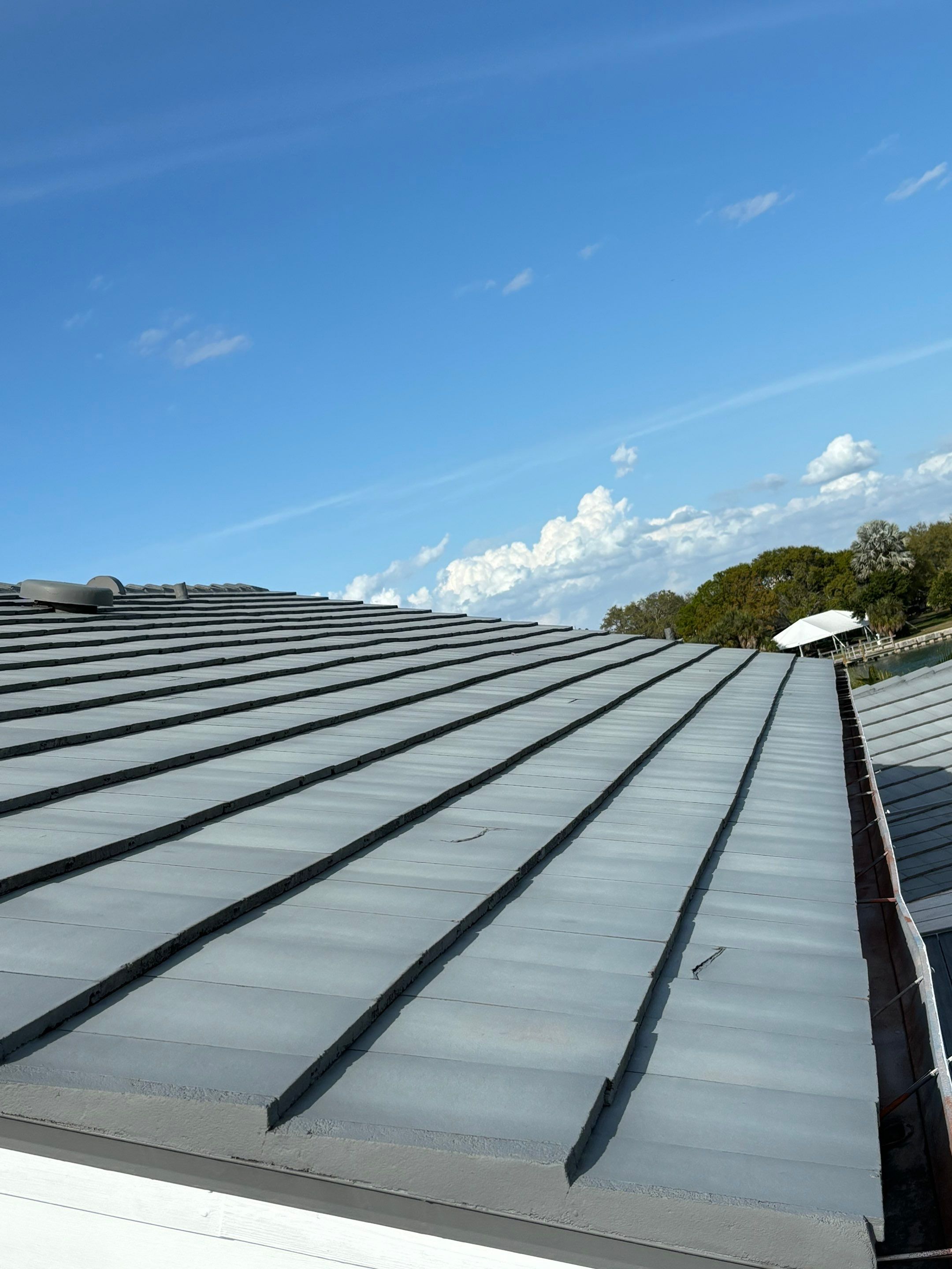 Charcoal Gray Concrete Tile by Reimagine Roofing