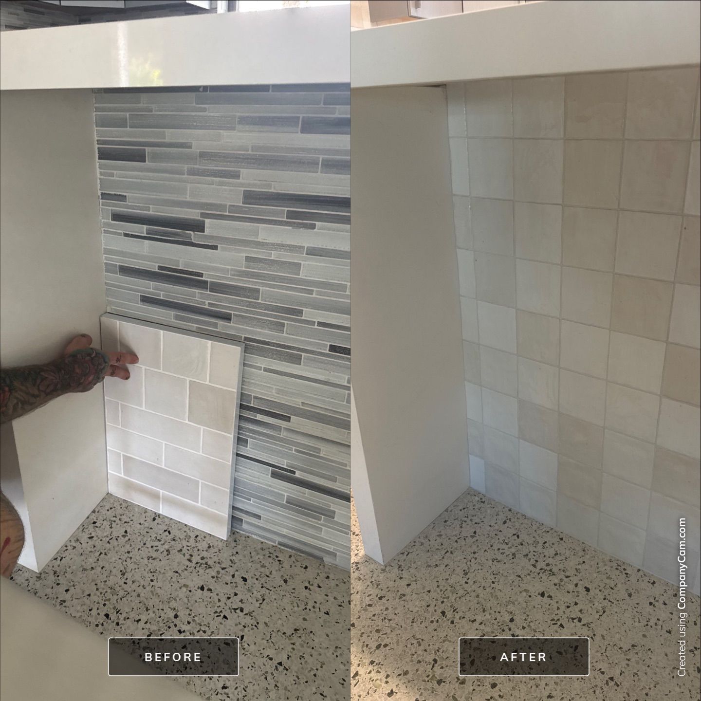 Backsplash in Lighthouse Point by Broward Tile Guys