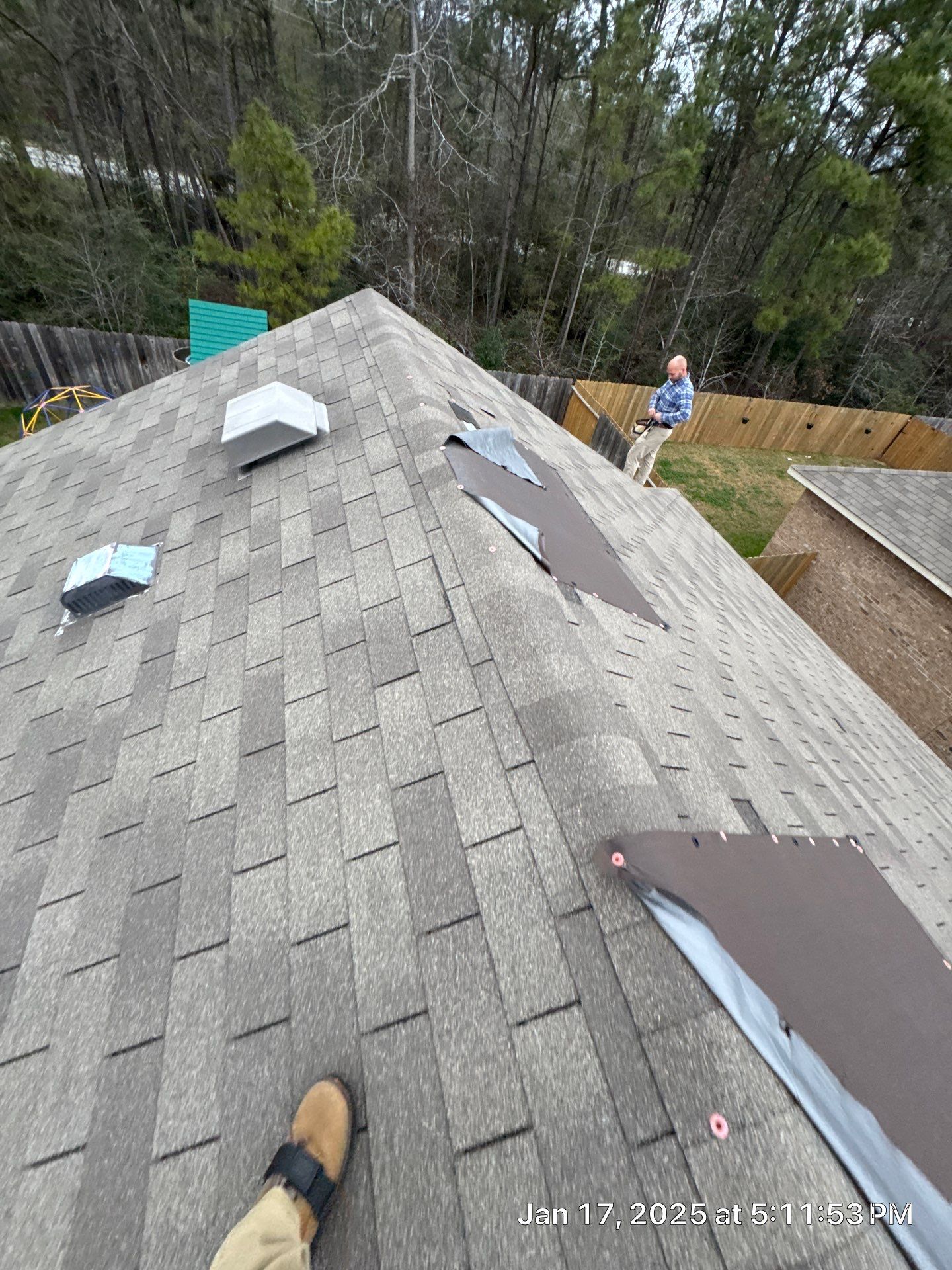 Reroof and Interior Project in Roman Forest by Roofing Technologies Unlimited