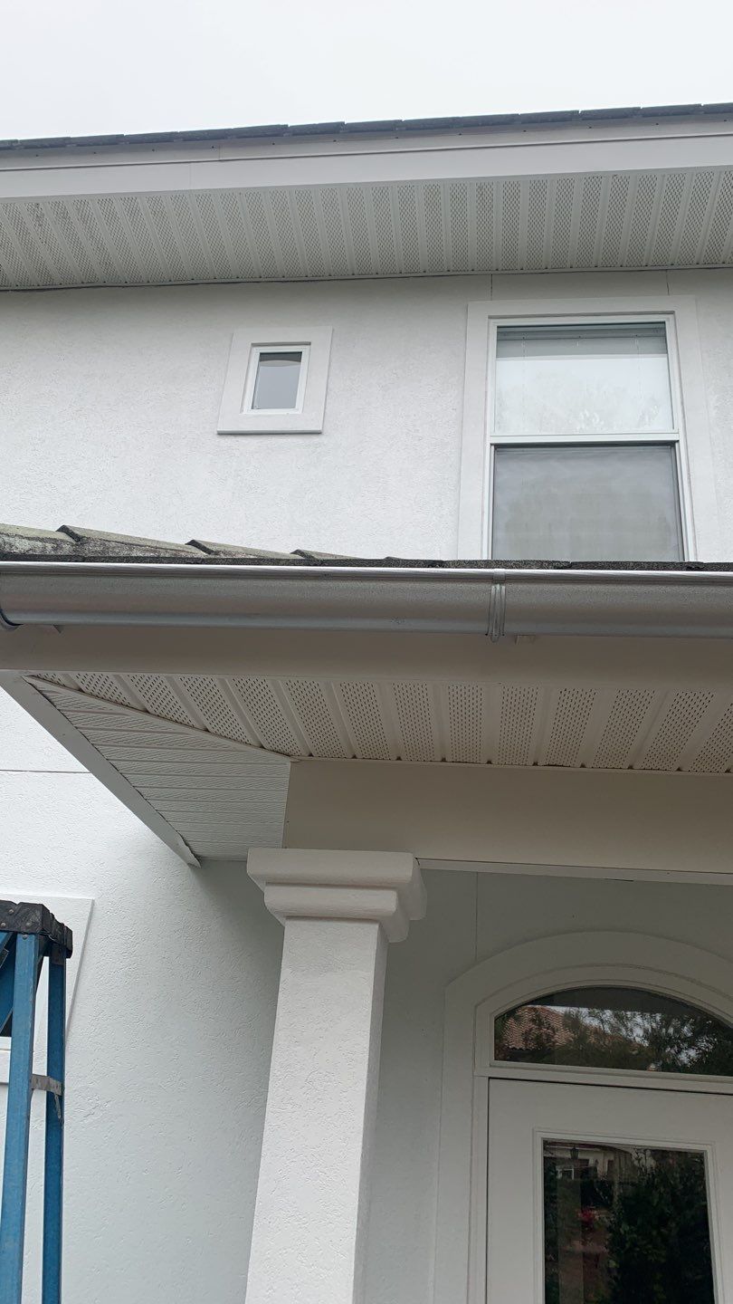 Seamless Gutter Installation using Half Round Galvanized Gutters by Gutter Professors
