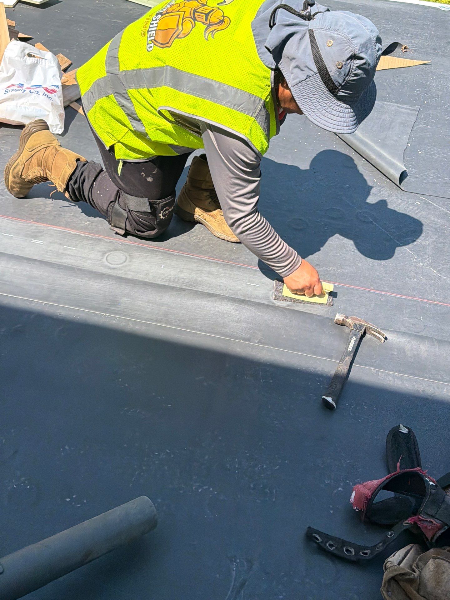 Owens Corning Duration: Slatestone Gray + Cedar Shingles + EPDM in Middletown by Golden Shield Roofing
