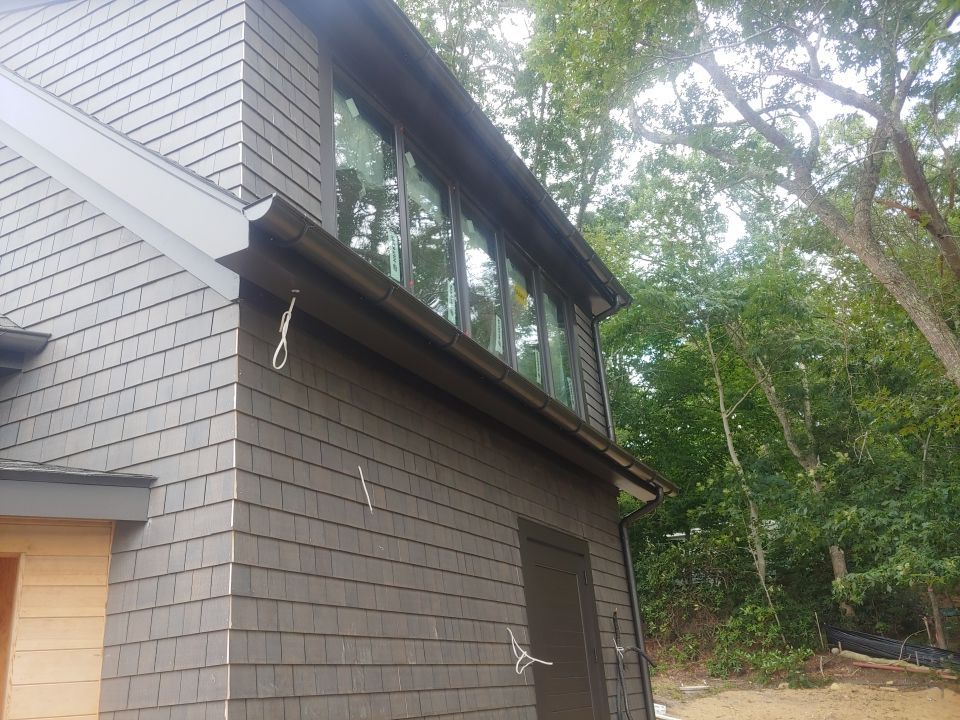 Gutter Installation using Half Round Aluminum Gutter in Brewster, MA by Gutter Pro Enterprises