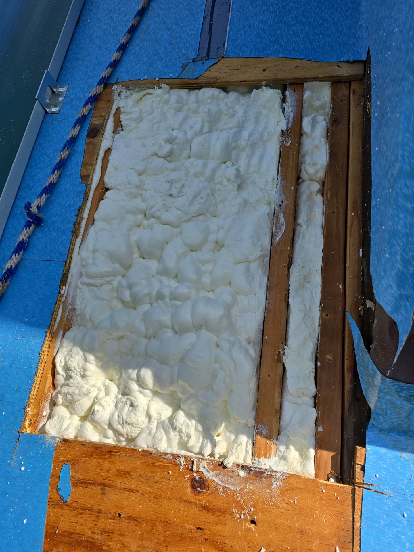 Exterior Installation using Closed Cell Spray Foam by NYS Foam & Energy