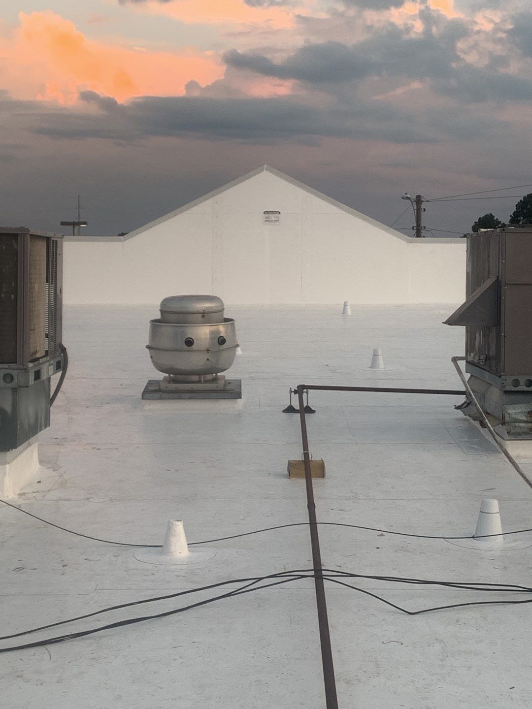 Commercial Roofing Installation using 50 mil PVC by Hostetler Roofing