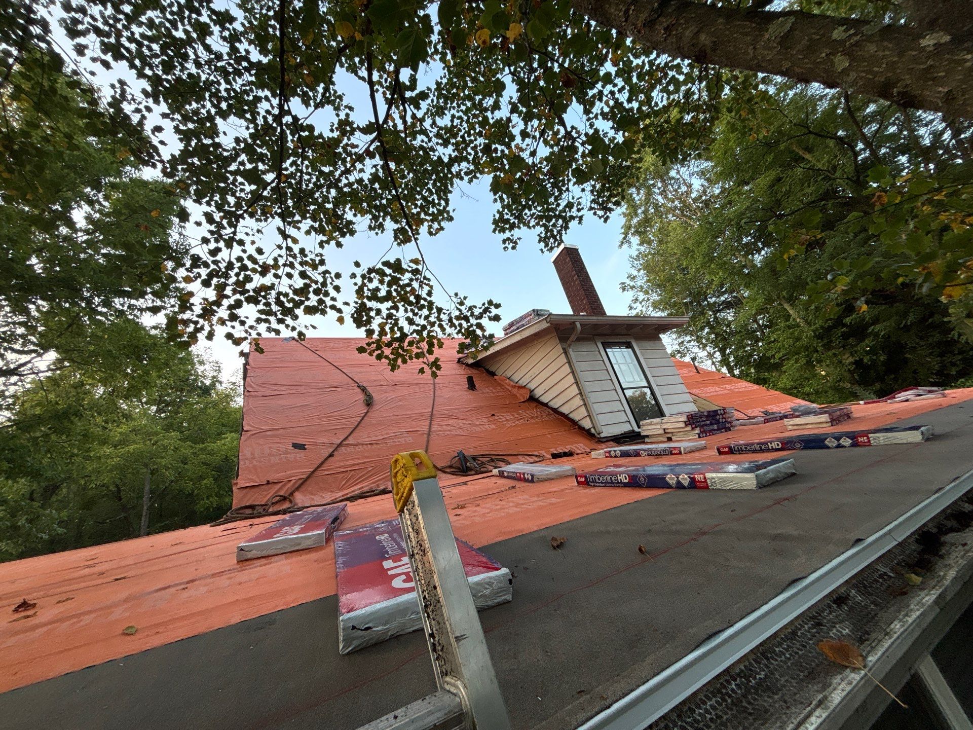 Residential Roofing Installation using GAF Timberline HDZ Charcoal by Rainstoppers Roofing