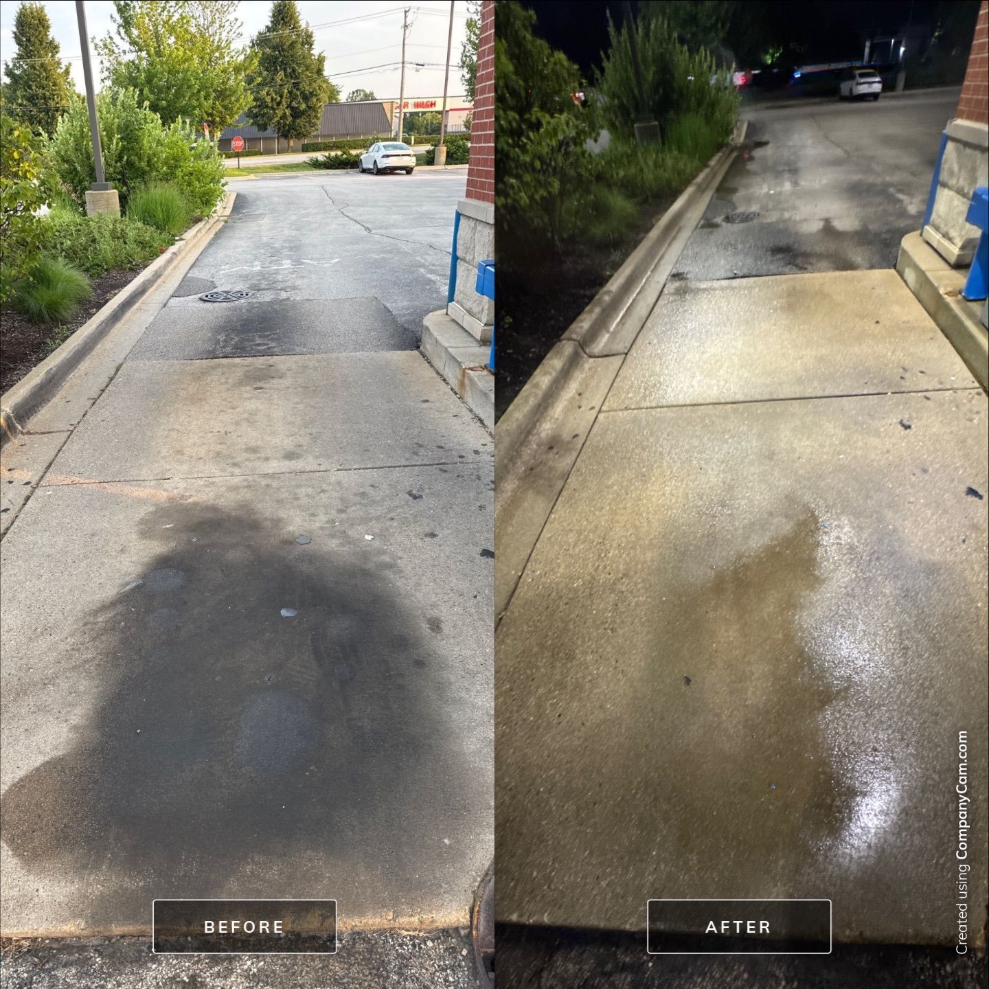 Chase Bank ATM Lane Cleaning by Simmons Power & Soft Washing