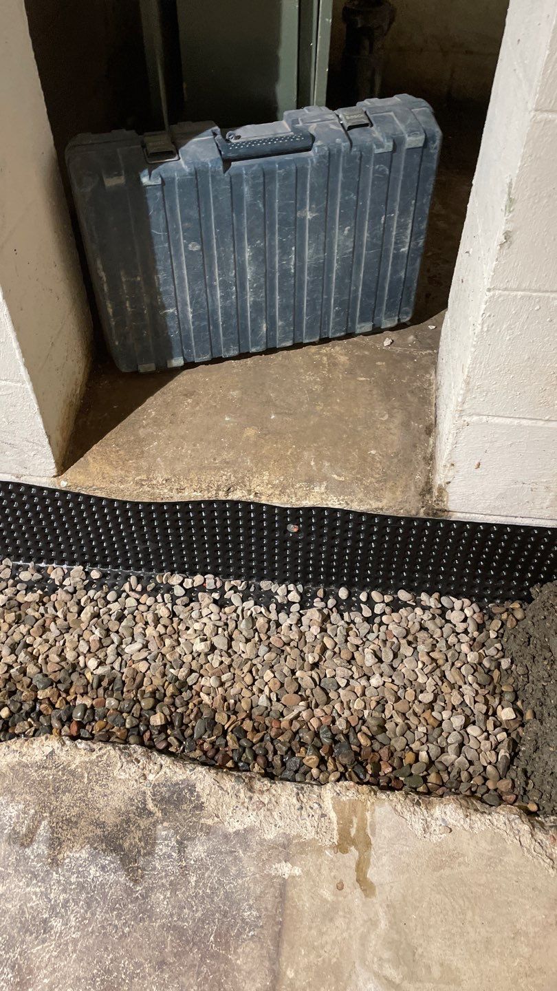 Drain tile & a sump pump for Ruth by Waterproofing Northeast