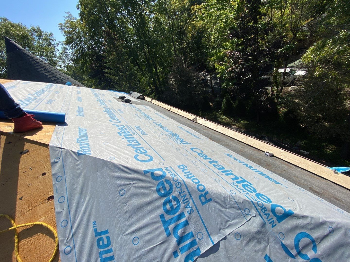 Roof Replacement using CertainTeed Landmark Moire Black by 180 Contractors