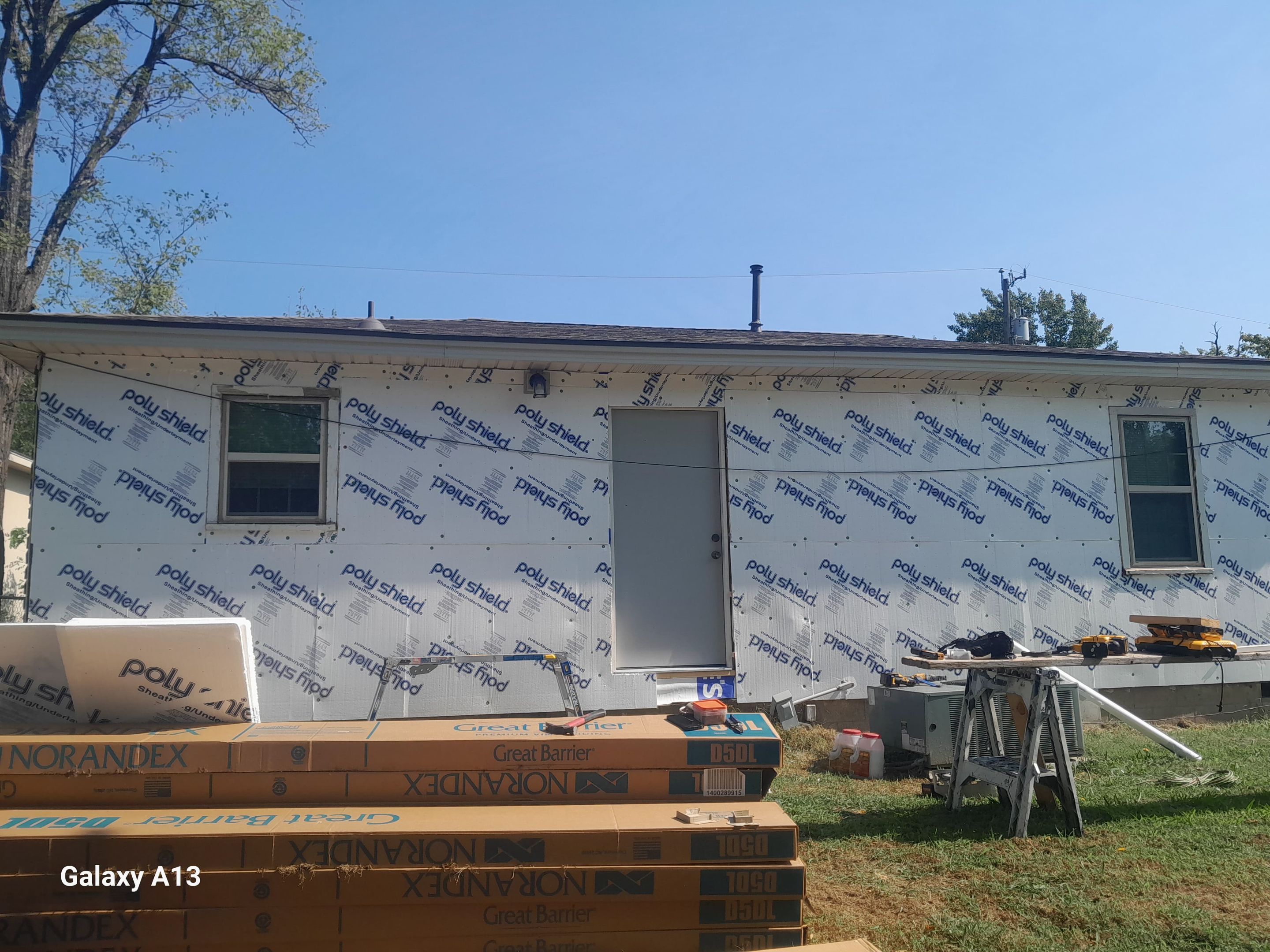 Hail damage & tornado damage restoration.  by In & Out Construction & Remodeling, LLC