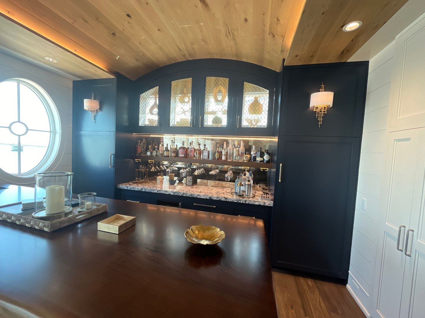 Luxury Wine Cabinets Refinishing - Stone Harbor by FreshCoat Works LLC
