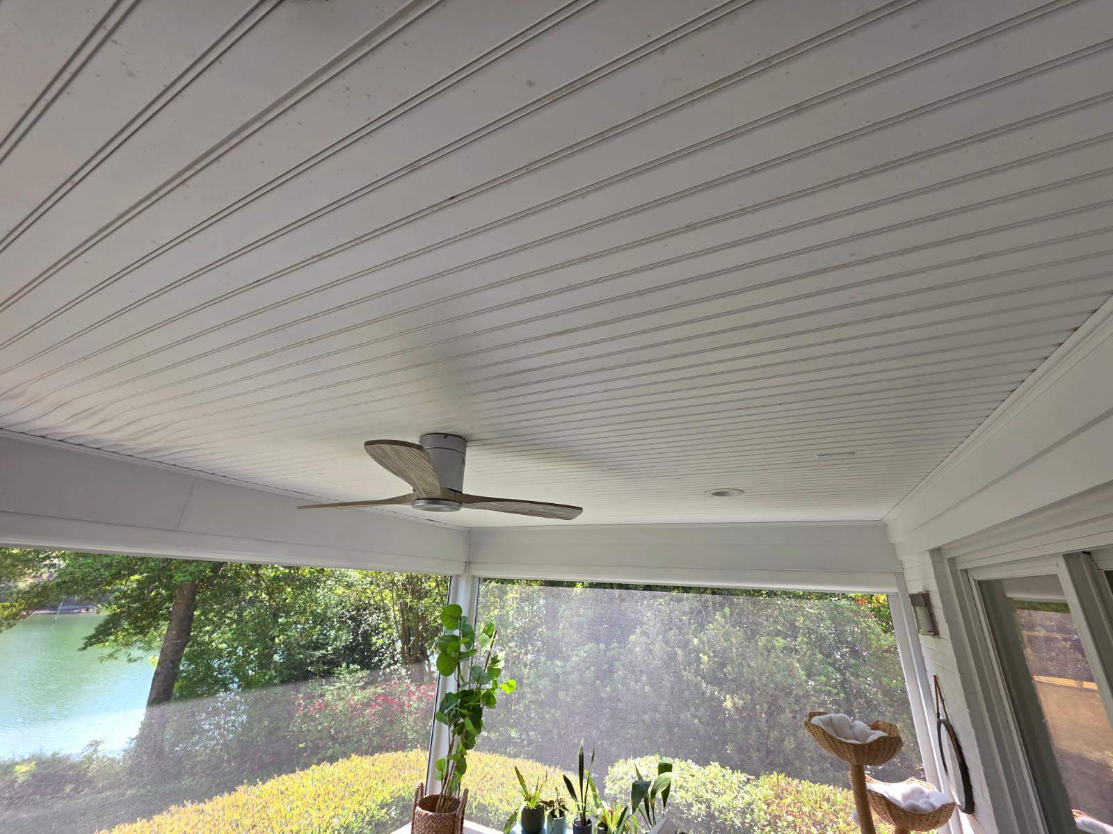 Custom Tongue and Groove Porch Ceiling in Irvington by Cade Construction