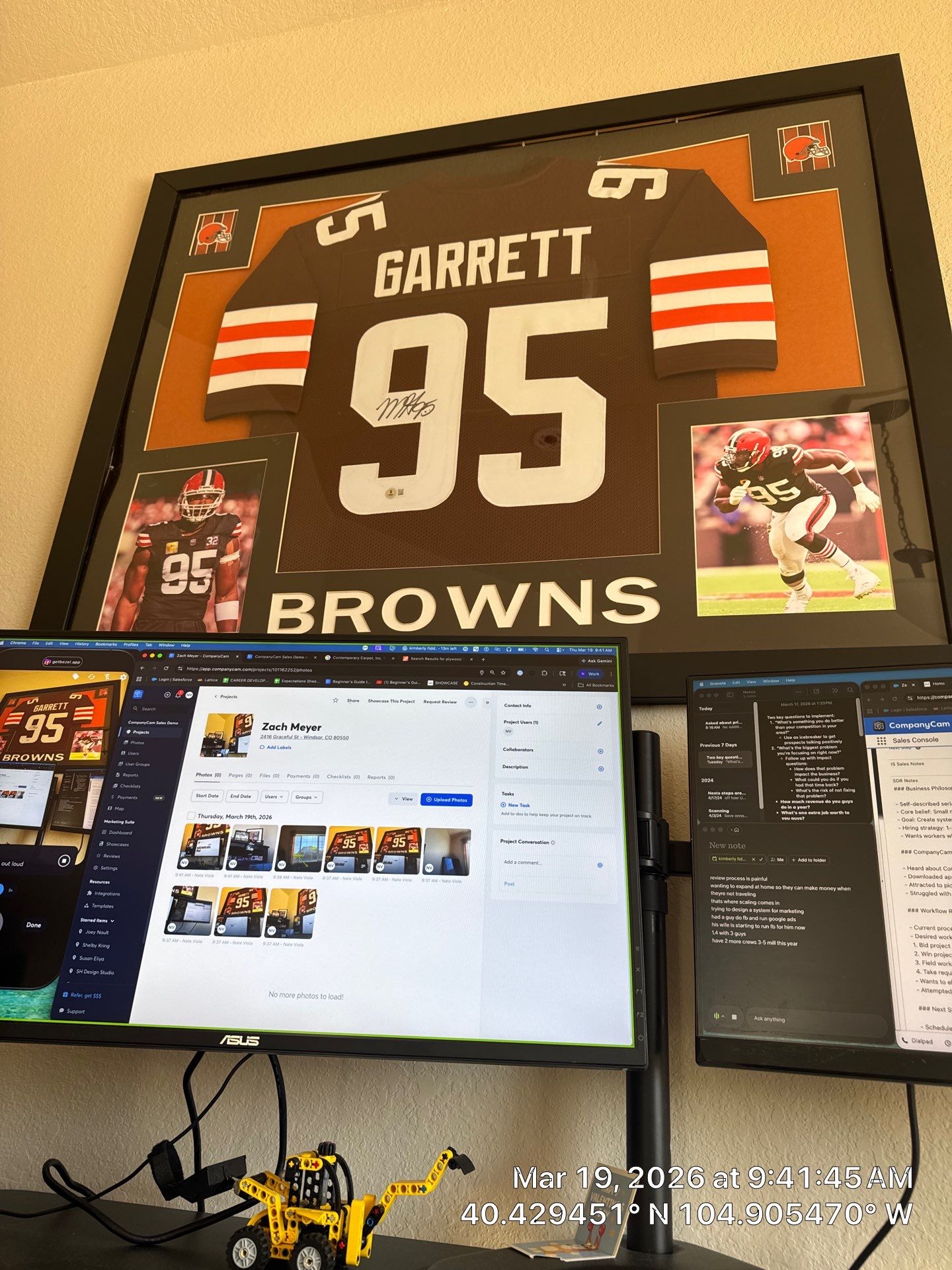 Home Office Setup with Dual Monitor Workstation in Windsor, CO by CompanyCam Sales Demo