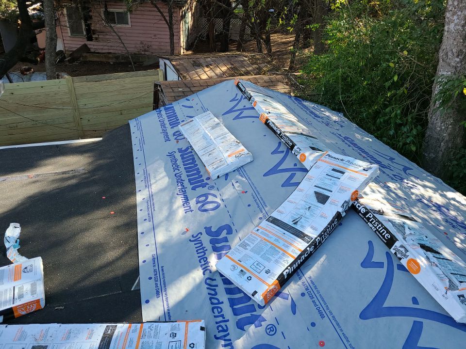 Residential Roofing Installation using ATLAS Pinnacle Pristine Shingles by Harvey Roofing & Construction
