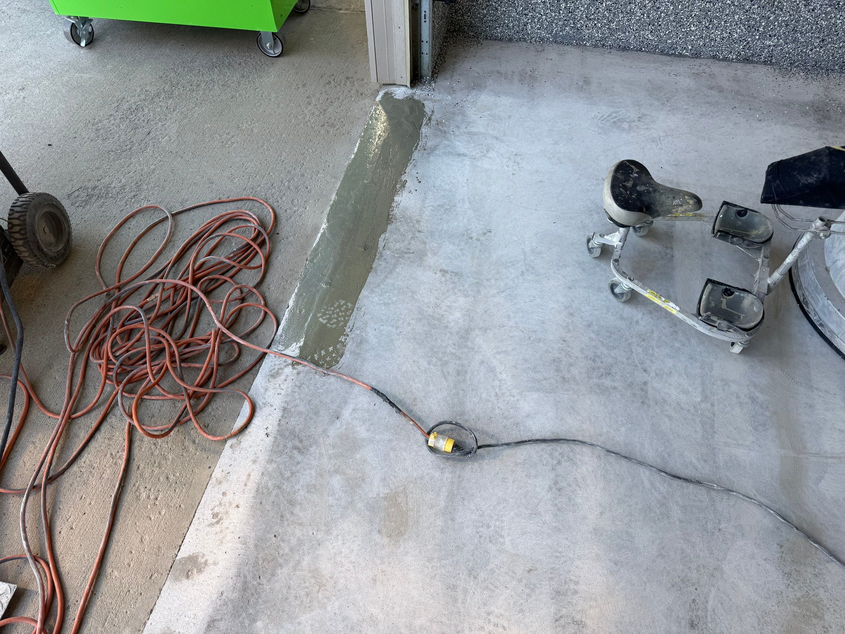 Smoke Flake Garage Floor Coating in Dell Rapids by Select Painting, Coatings & Garage Cabinets