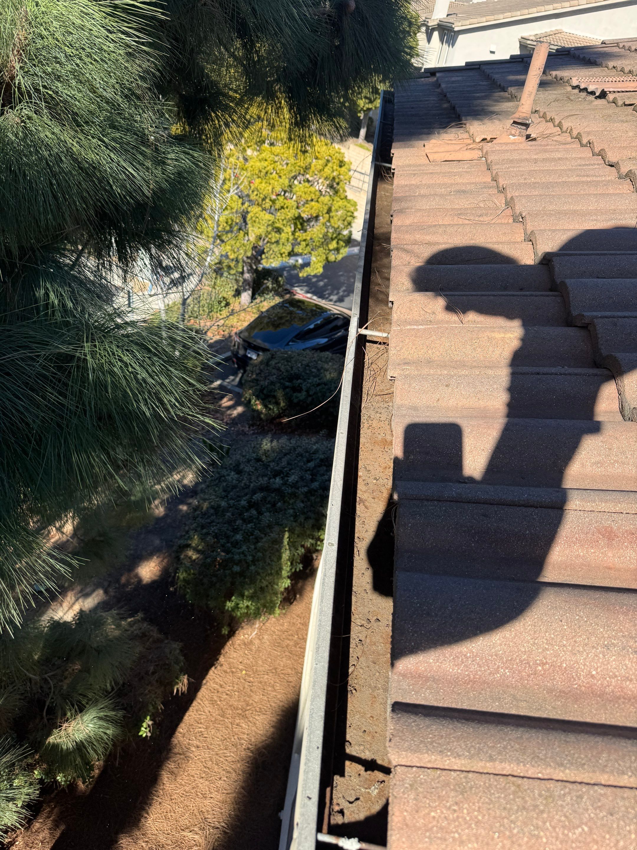HOA gutter cleaning after photo.