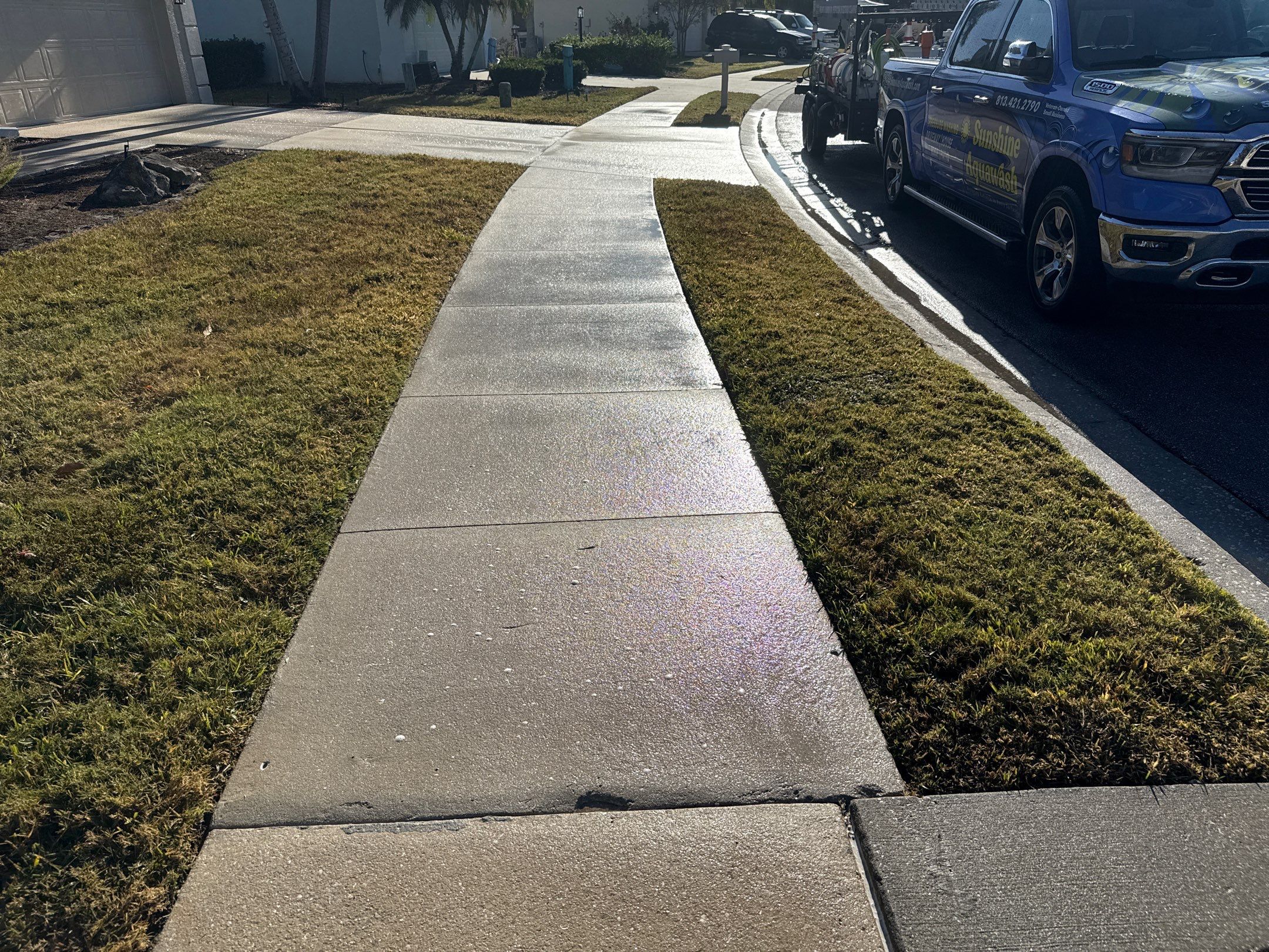 Driveway & Walkway Cleaning Project | Northwood Park, Palmetto FL by Sunshine AquaWash