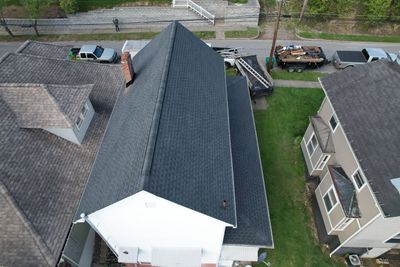 Residential Roofing Installation using GAF Timberline HDZ Charcoal