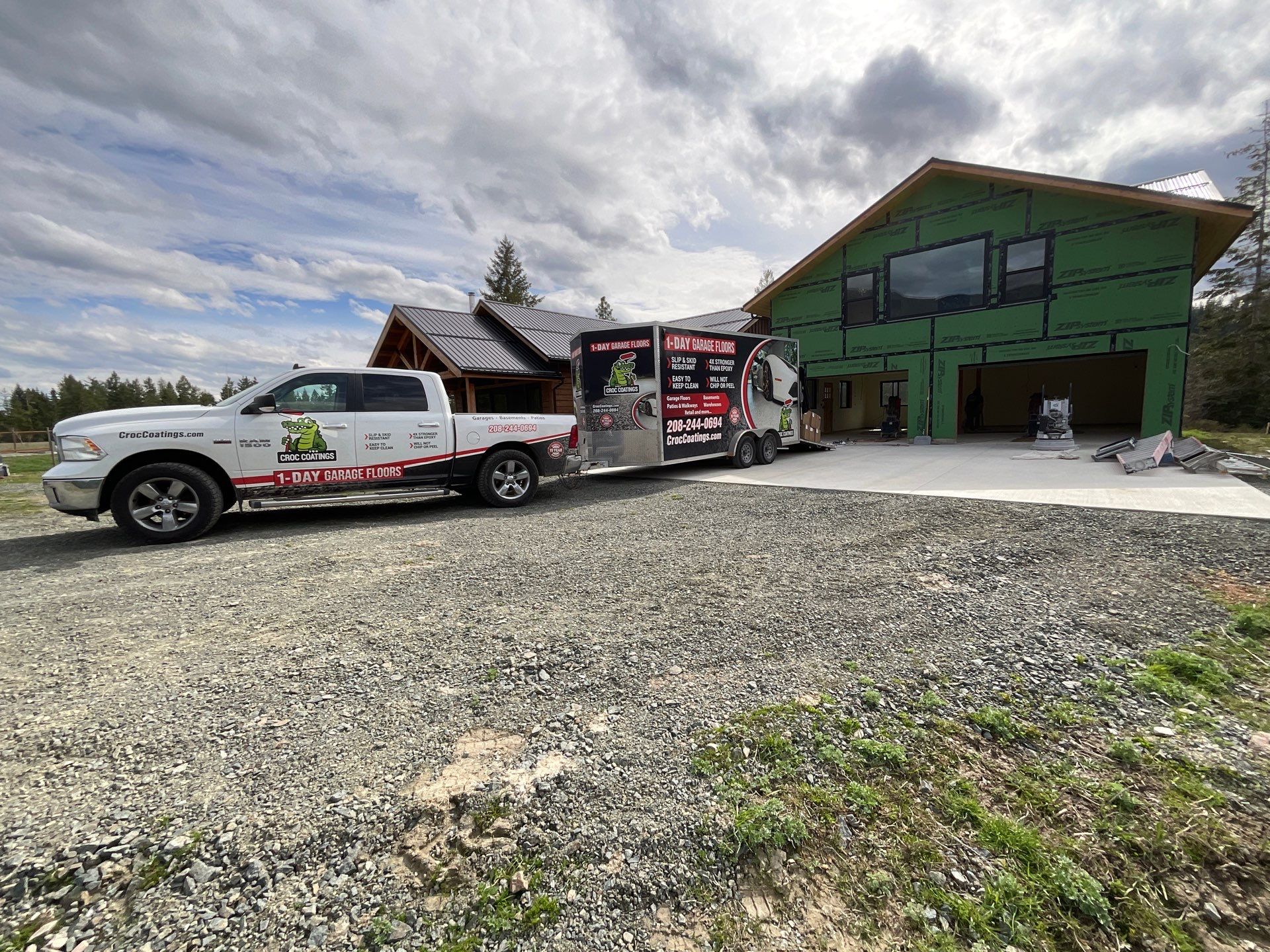 Garage Transformation using Driftwood by Croc Coatings, LLC