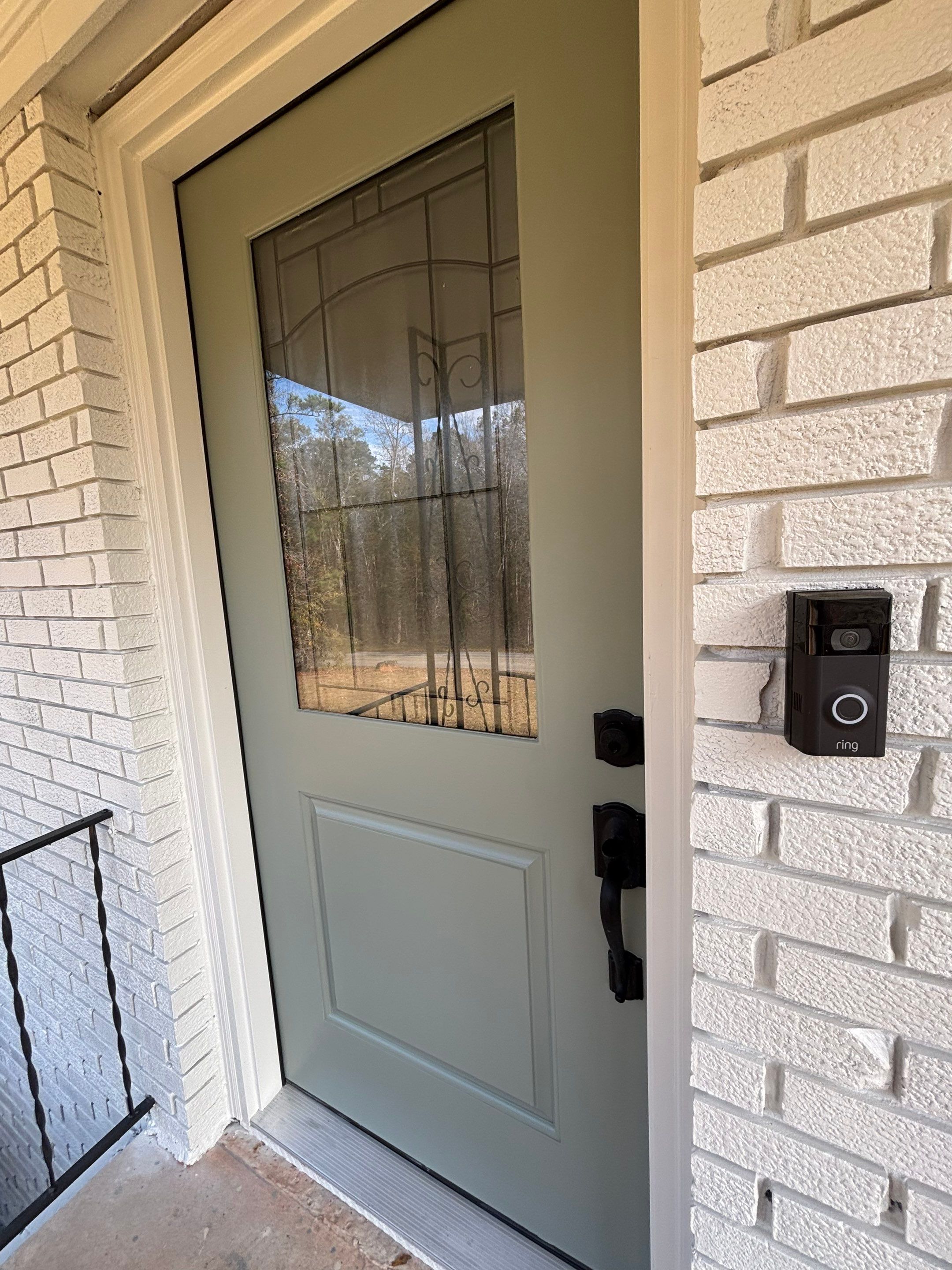 White Masonry Painting and Exterior Home Refresh in Covington by PGP Surface Solutions, LLC