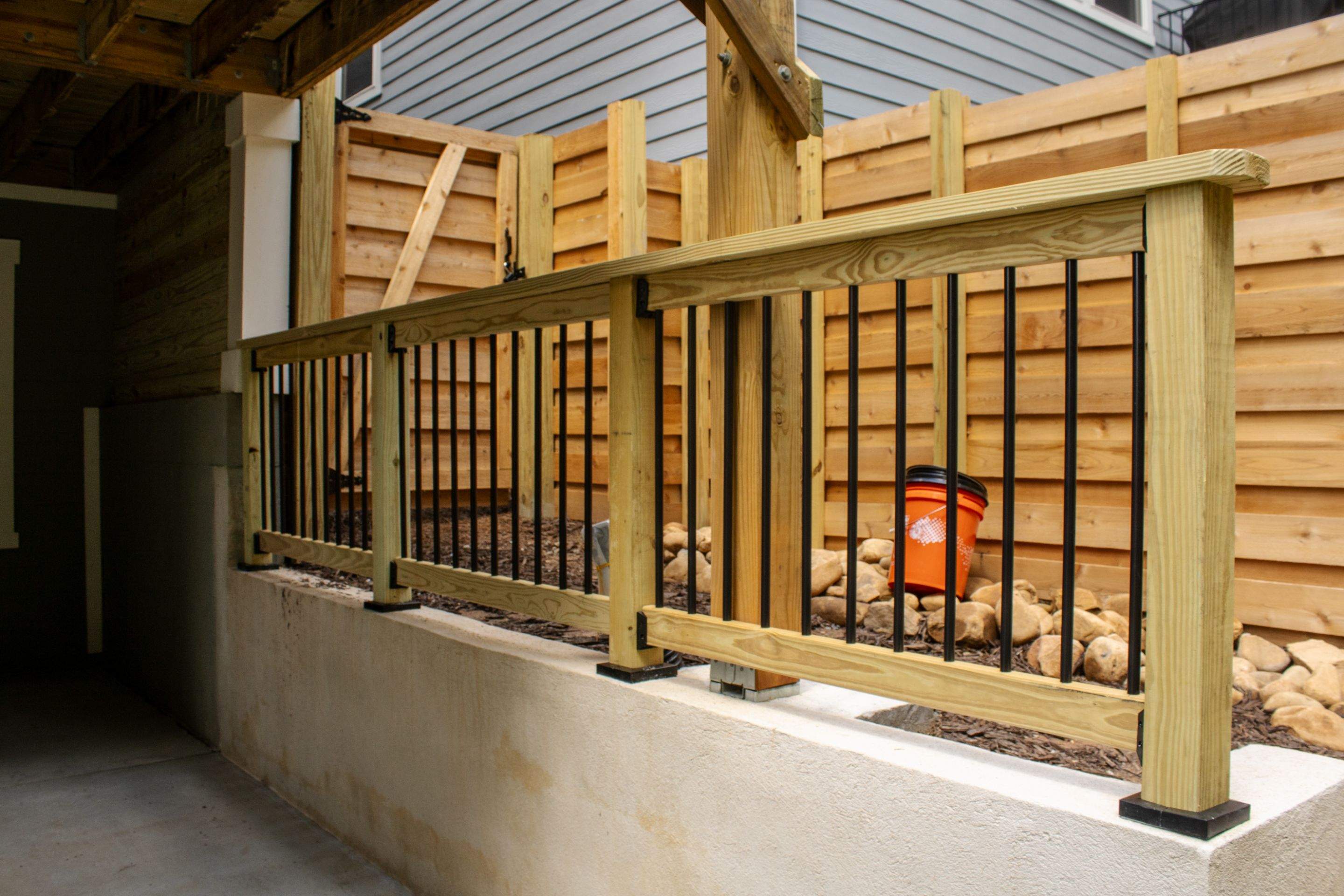 Decatur, GA Multi-Deck Rebuild using Pressure Treated Pine with Trex LED Riser Lights by Nelson Exteriors 