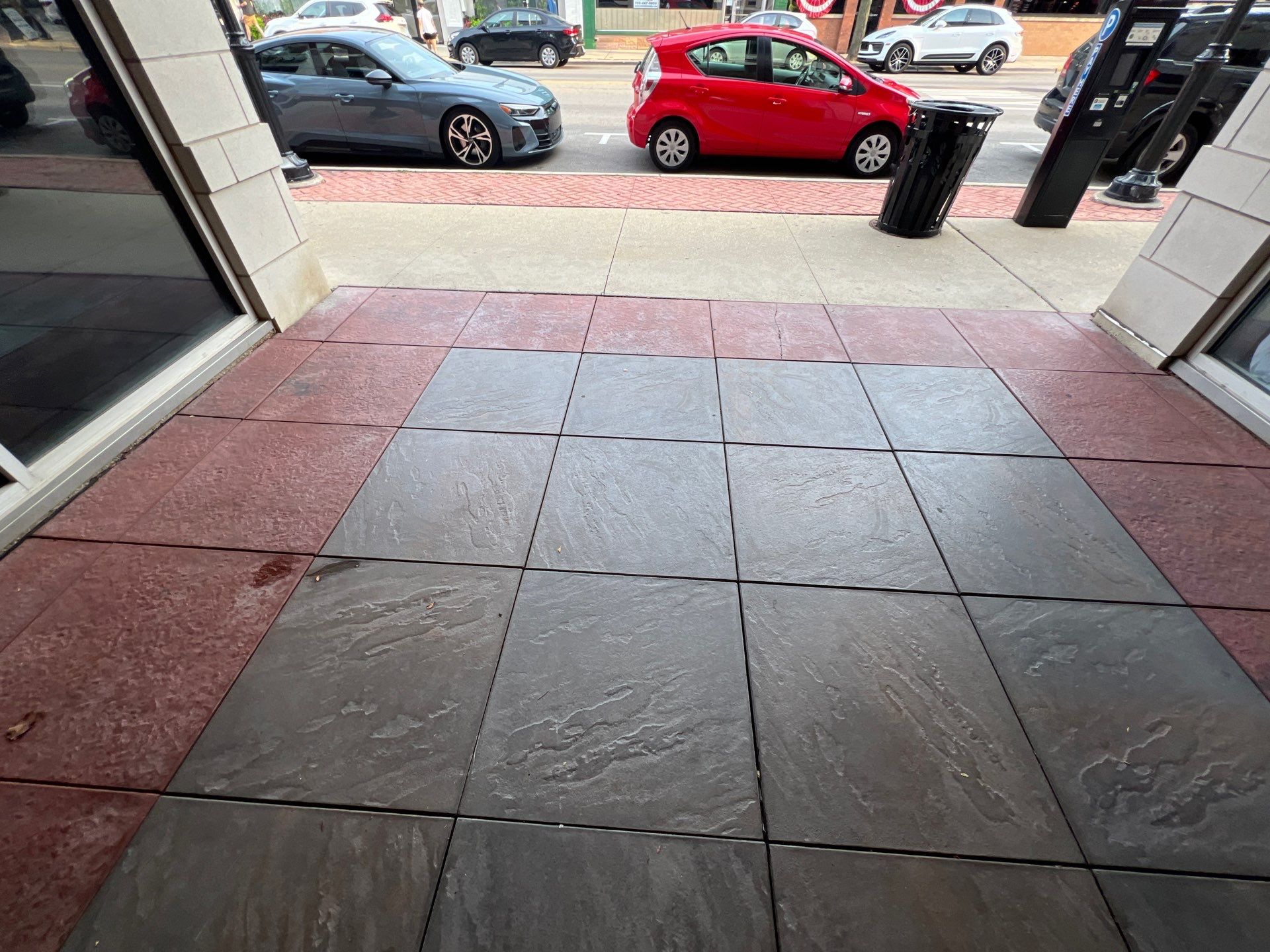 Parking garage using Hot water by Northern Power Washing LLC.