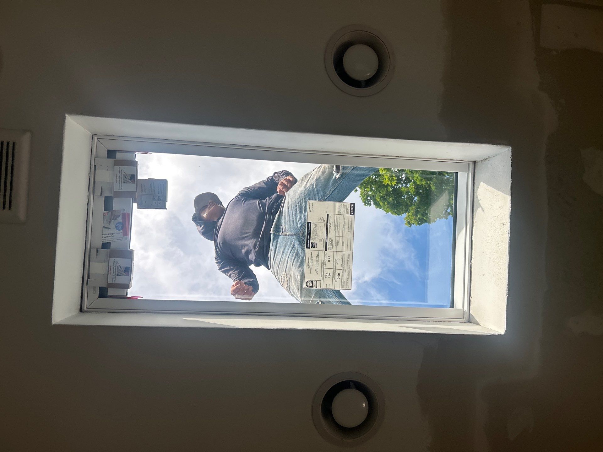 Skylight Leak Repair & Interior Restoration by Mighty Dog Roofing of Greater Middlesex County