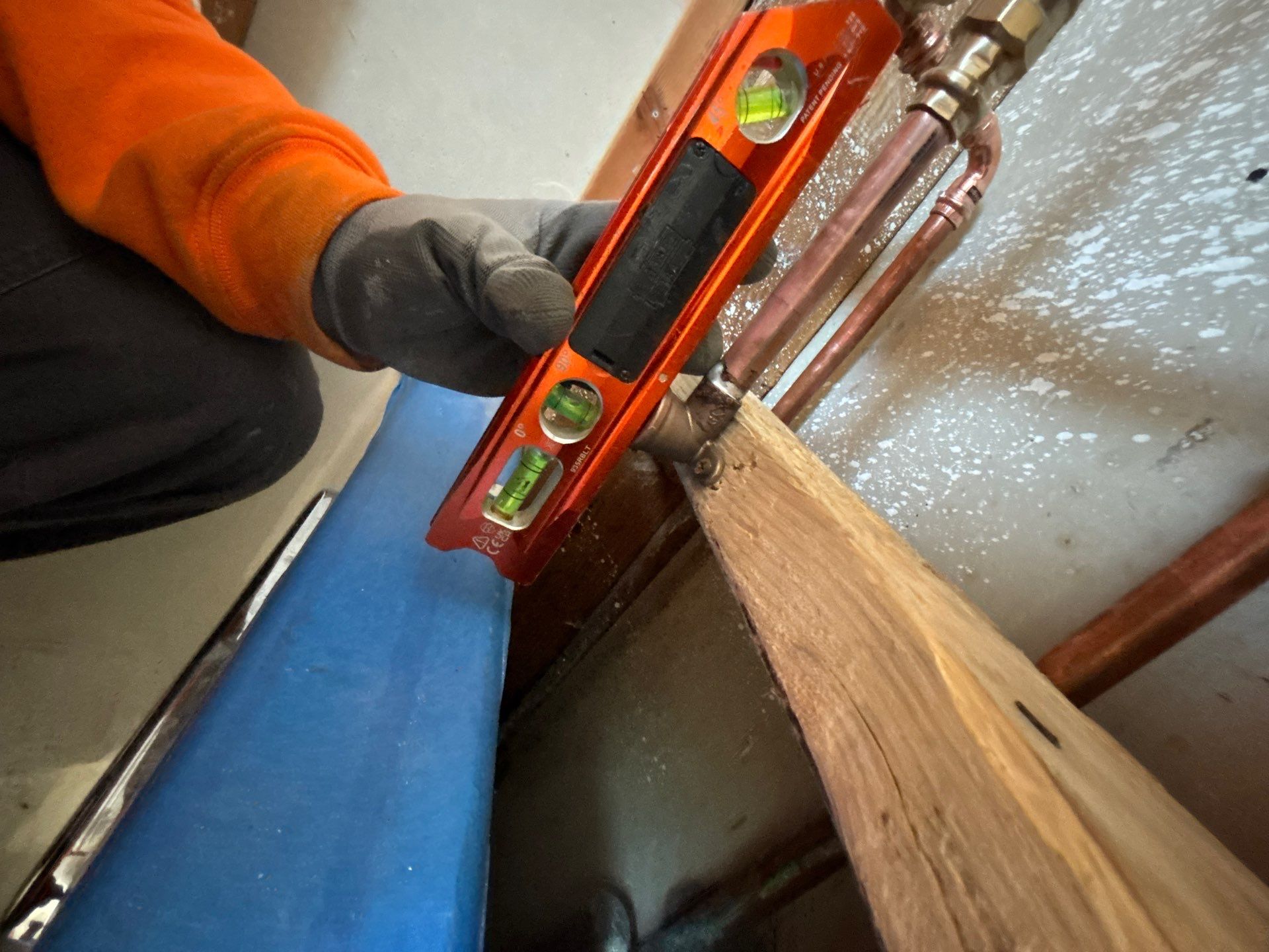 Installing Water Pipe for Shower by Us Plumbing