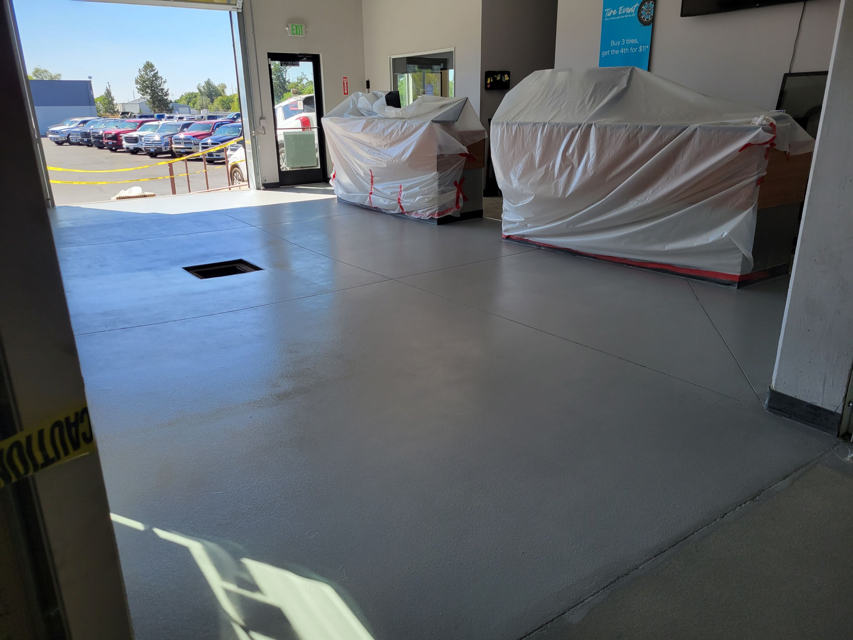 Commercial Floor Transformation using Penntek Shop Floor System by Croc Coatings, LLC