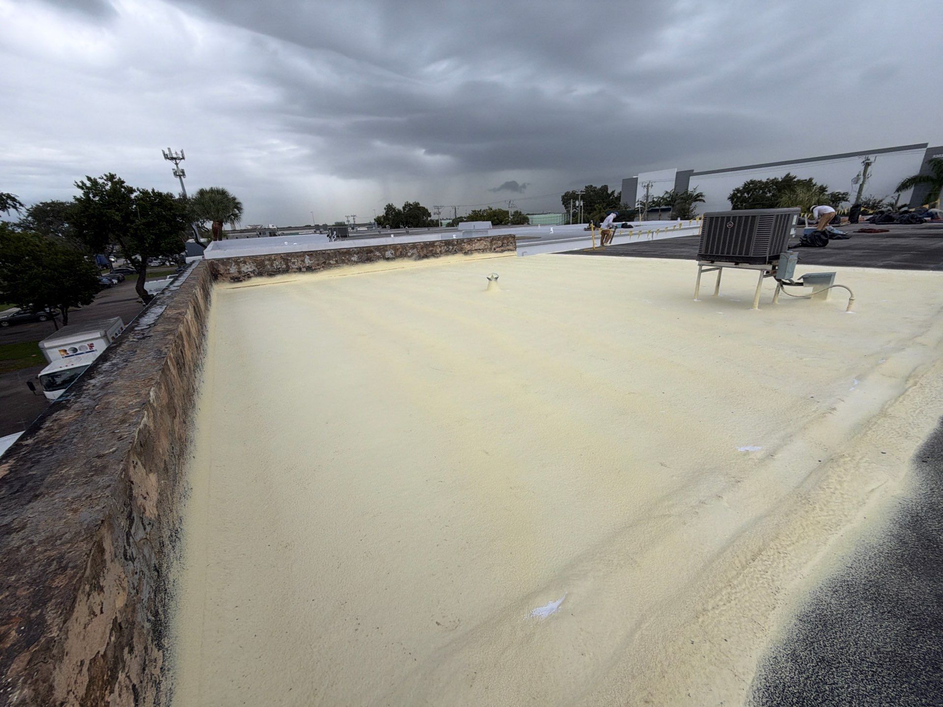 Fort Lauderdale Commercial Roof Restoration with Spray Foam Coating by Roof King LLC