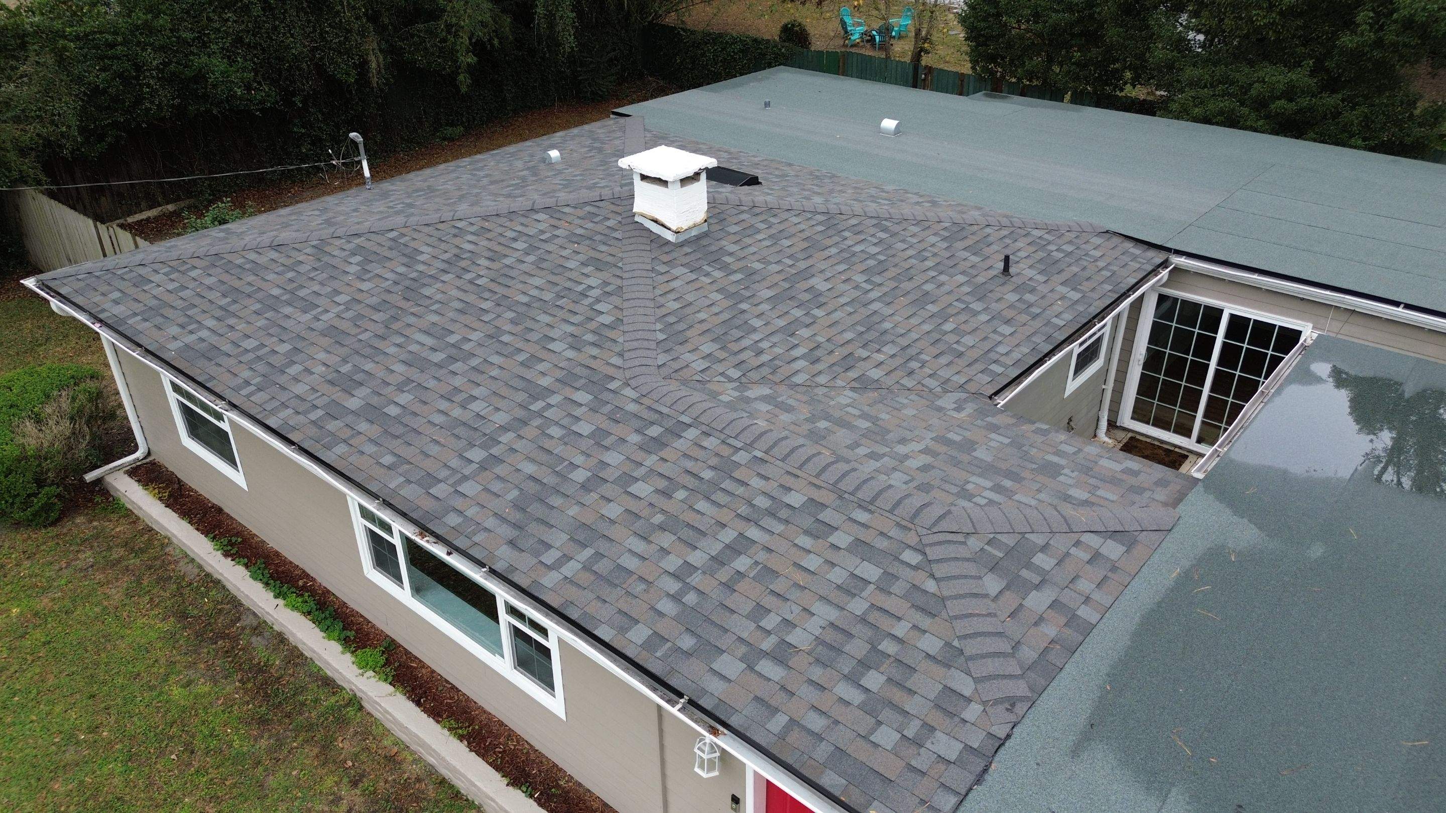 Shingle Reroof with Flat Section in Gainesville, FL by Brehm Roofing