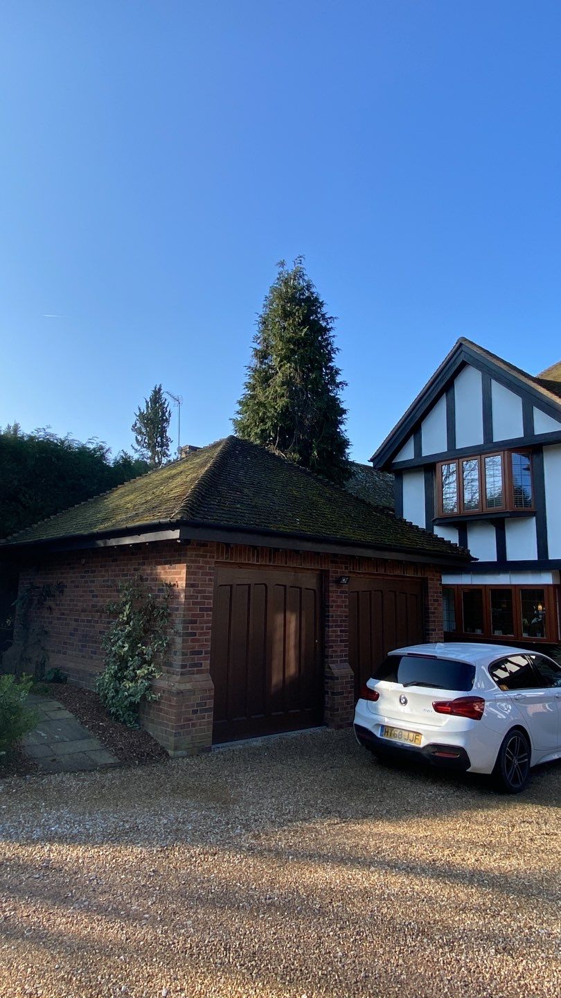 Roof Clean - Moss Removal using Honda 15lpm Low Pressure Washing Machine by Ges Exterior Cleaning ltd