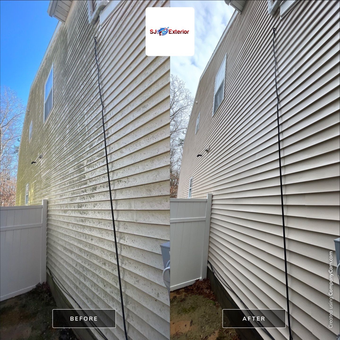 Residential Cleaning using House SoftWash by SJ Exterior