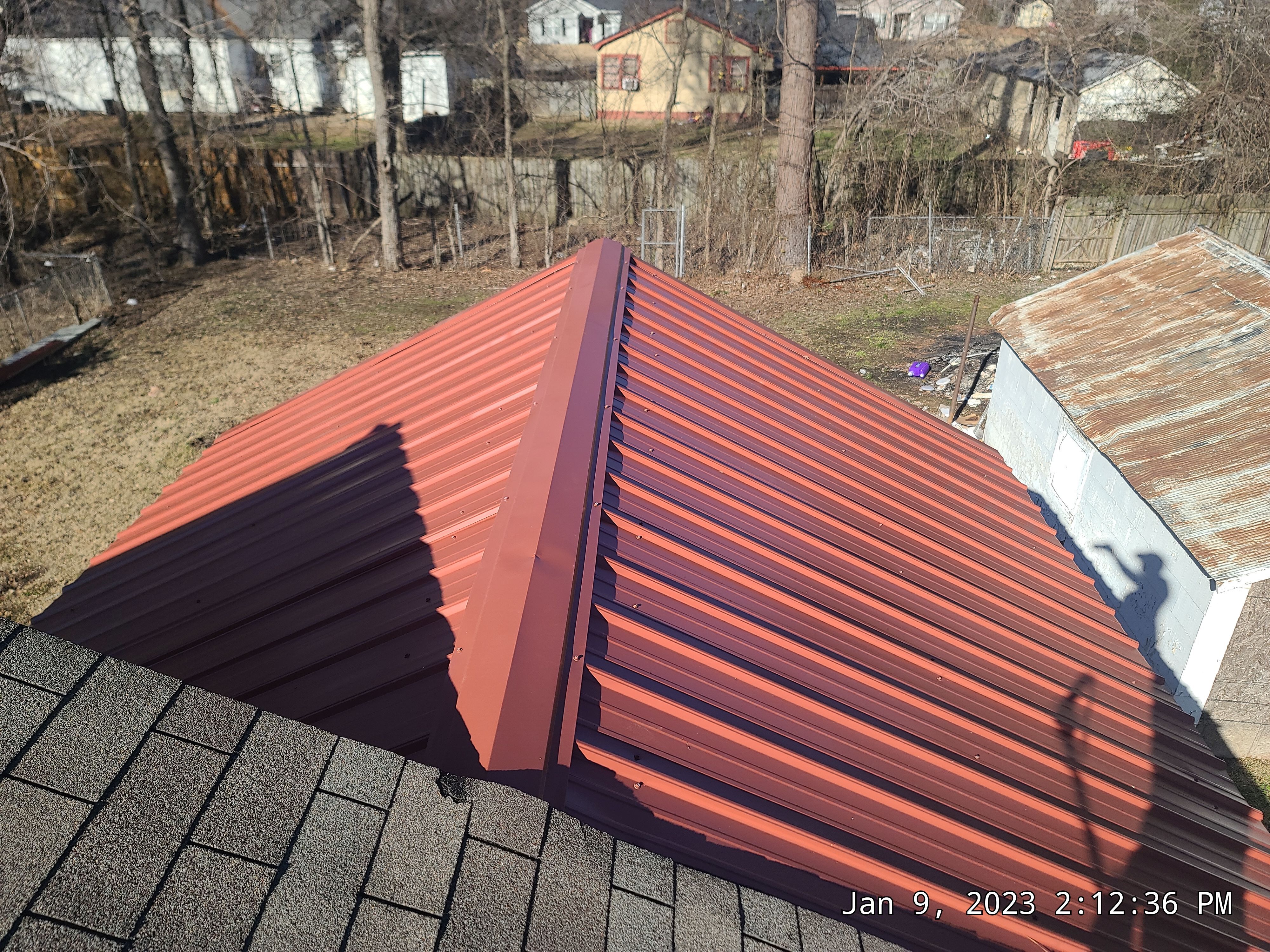 Residential Roofing Installation using 29 gauge metal by Hostetler Roofing