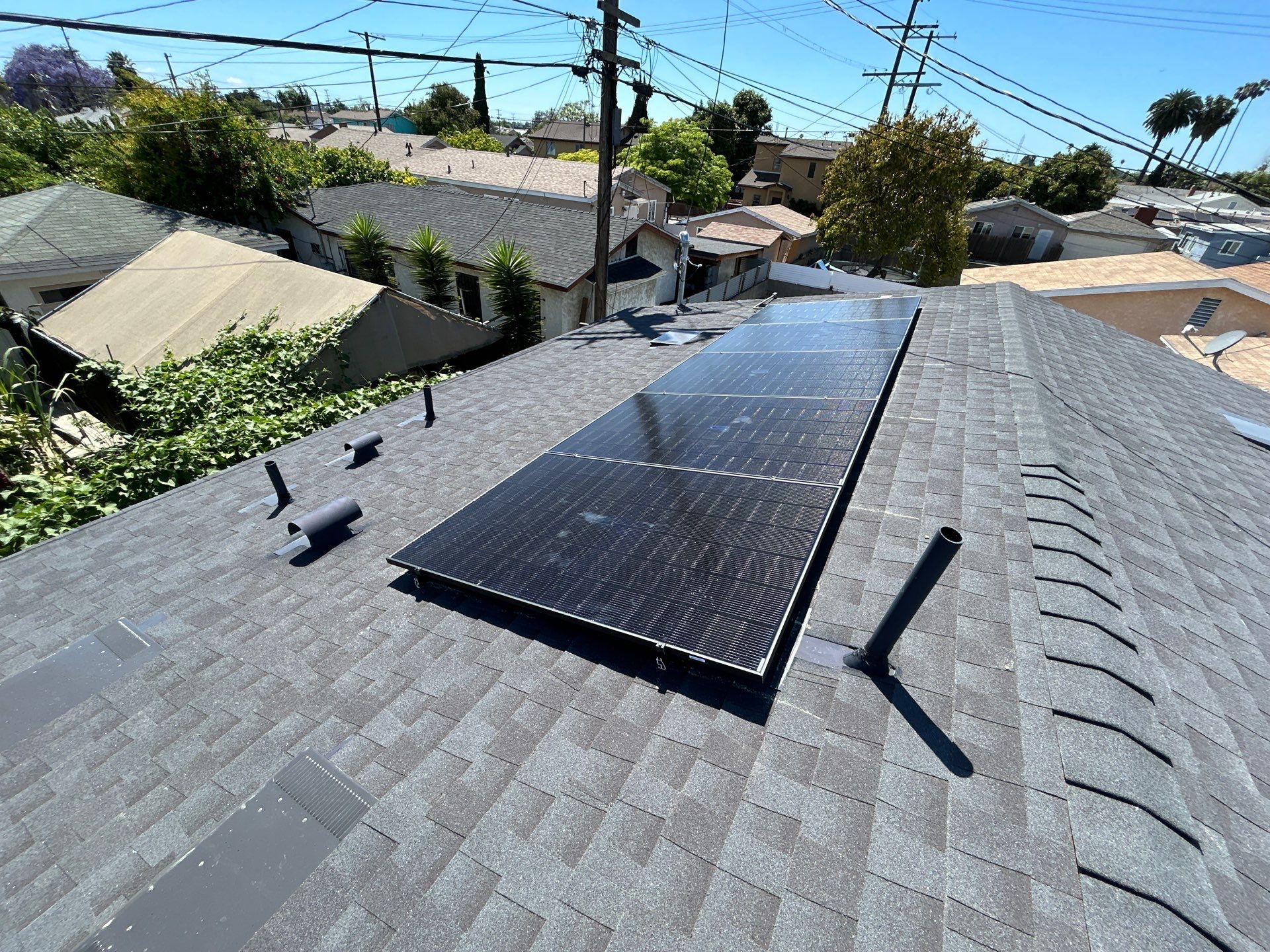 Five Panel Solar Installation in Los Angeles by AWS Solar