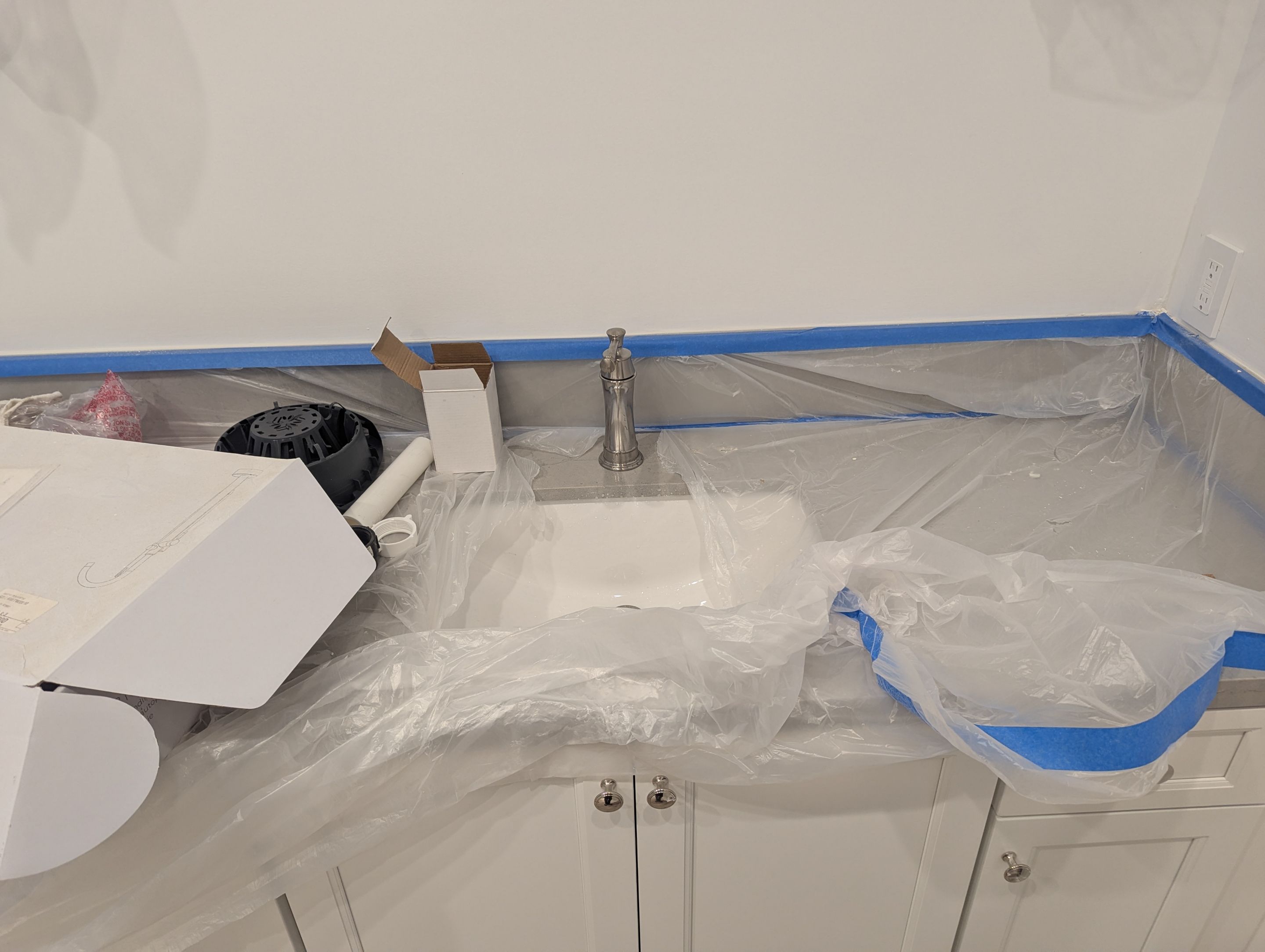 Setting Finish in a new Custom Home by Professional Plumbing Inc 