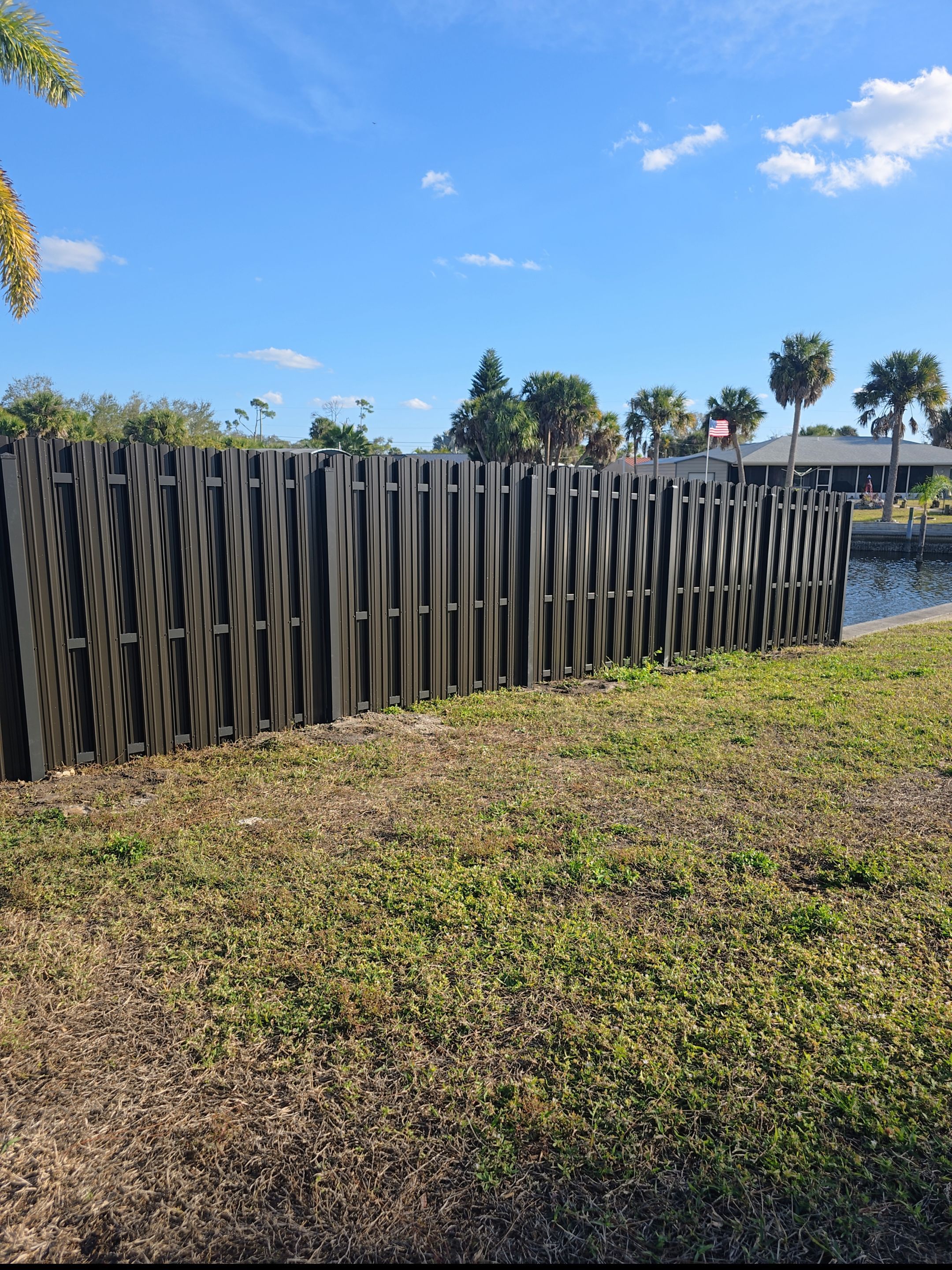 Bronze Metal Privacy Fence in Port Charlotte by True Fence LLC
