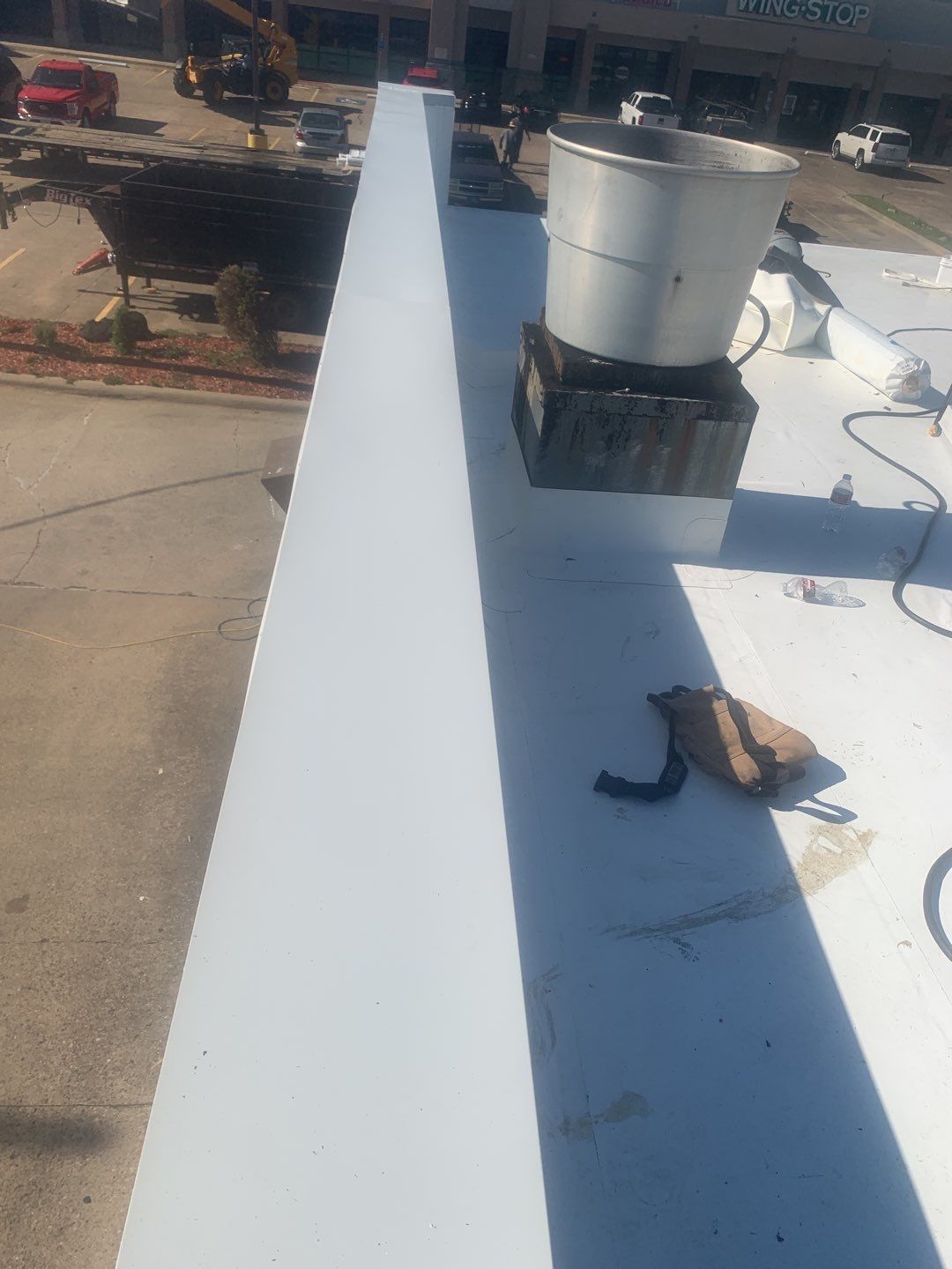 Commercial Roofing Installation using 50 mil PVC by Hostetler Roofing