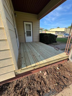 Front Porch Deck Rebuild in Dodge, NE by Crows Roofing LLC
