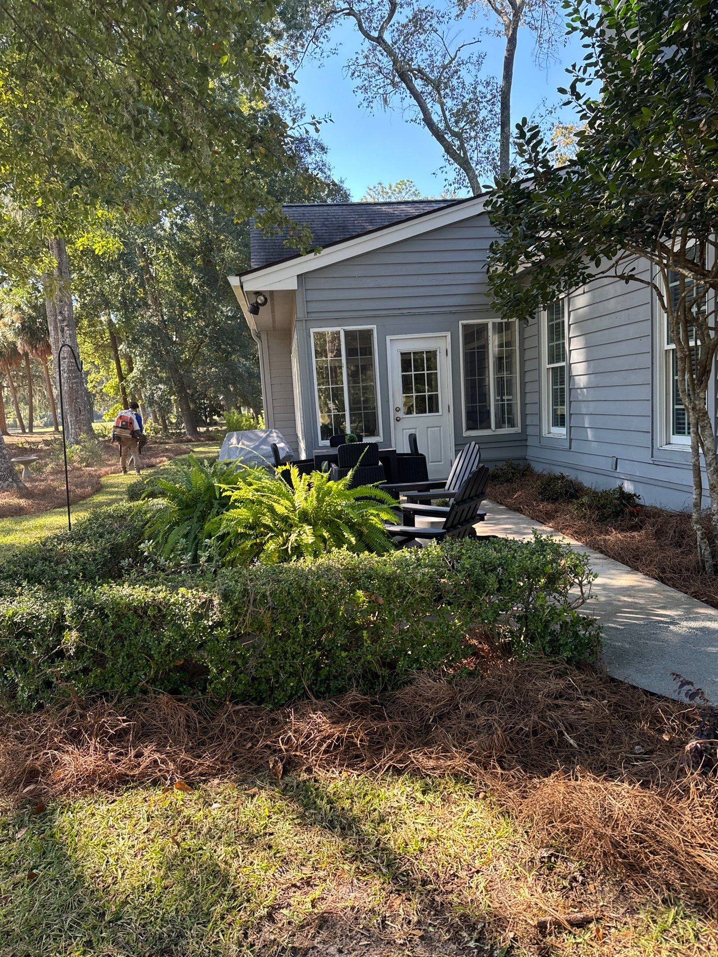Concrete Walkway Installation and Landscape Refresh in Hilton Head Island by Lowcountry Scapes, LLC