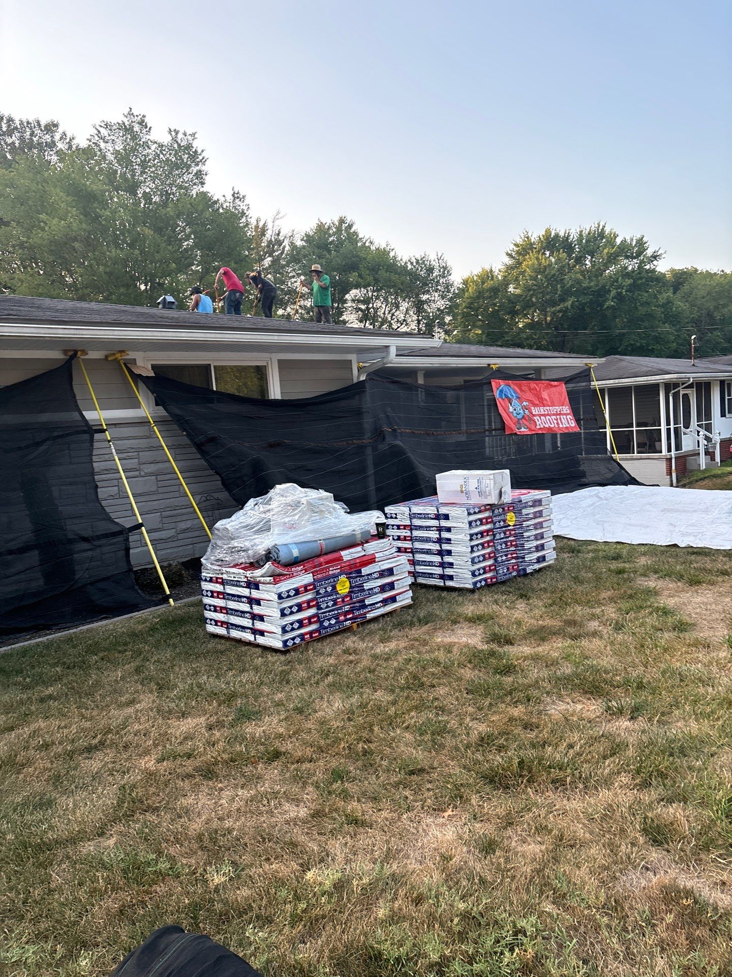Residential Roofing Installation using GAF Timberline HDZ Charcoal by Rainstoppers Roofing