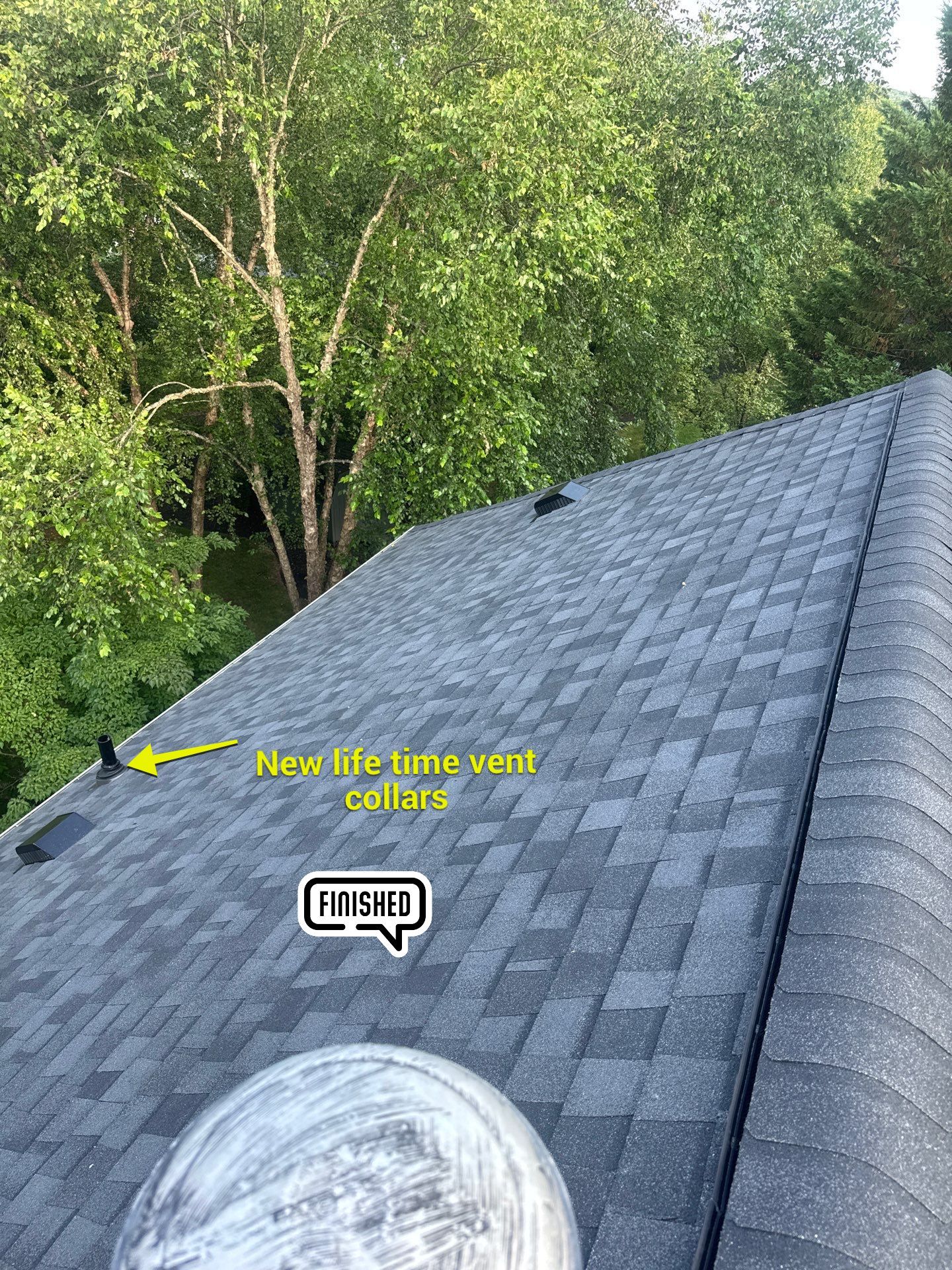 New Shingle Roof & New Gutters and downspouts with covers by Alpha Design Services