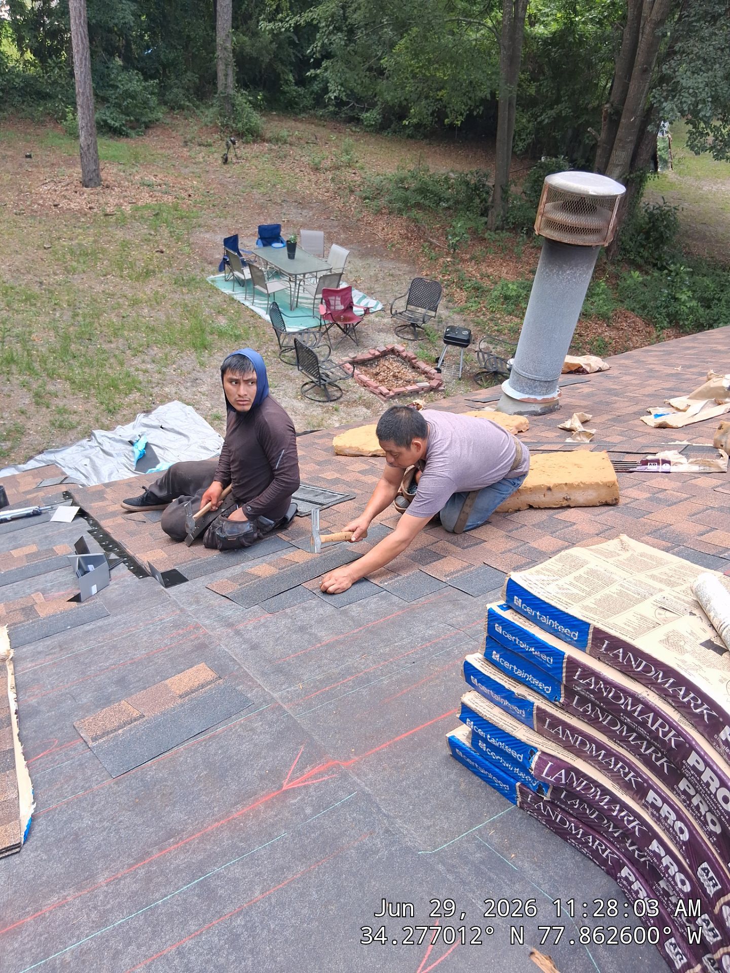 Hand-Nailed FORTIFIED Roof Replacement in Wilmington, NC with CertainTeed Landmark PRO Burnt Sienna by RGR Construction and Roofing, LLC
