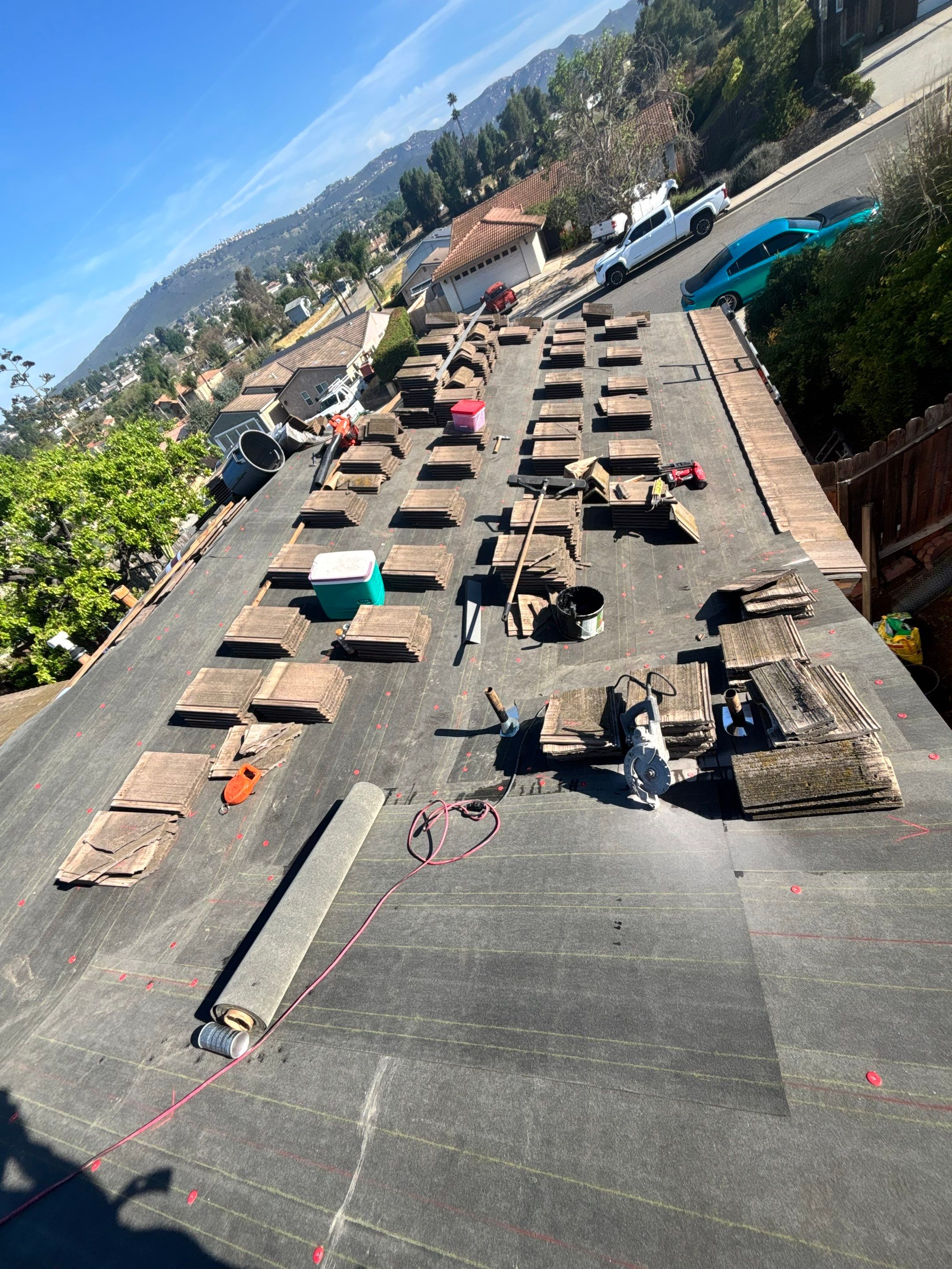 San Marcos Tile Roof Lift and Lay with Solar Stanchion Upgrade by Zenith Roofing Services