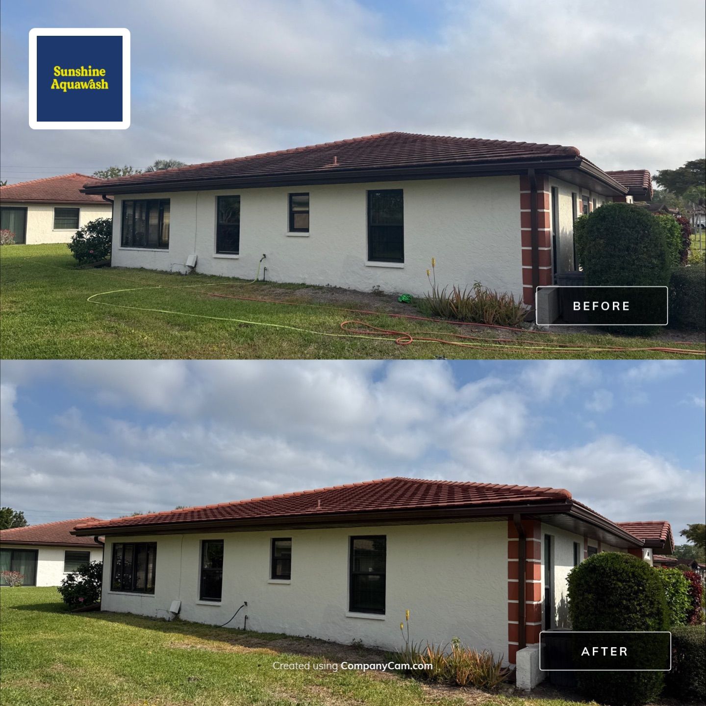 Tile Roof Cleaning – Vivenda at Bradenton I (5-Star Review & Neighbor Referrals) by Sunshine AquaWash