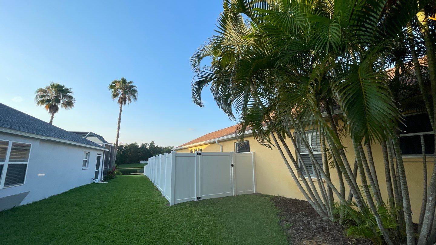 Lakewood Ranch, FL White Vinyl Privacy & Picket Fence by Asap fence and gates, LLC